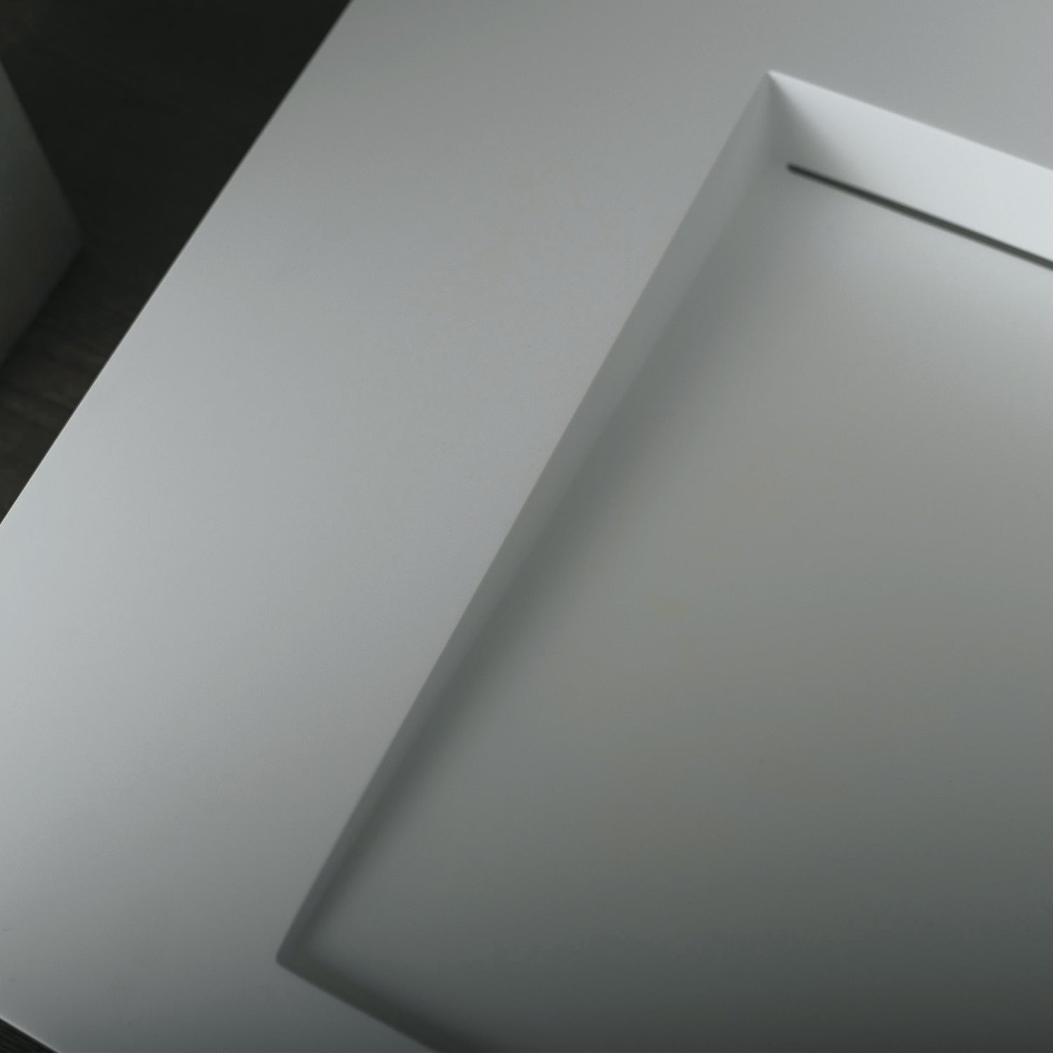 DAX Solid Surface Rectangle Single Bowl Top Mount Bathroom Sink, White Matte Finish, 35-1/4 x 19-5/8 x 3-1/2 Inches (DAX-AB-1331)