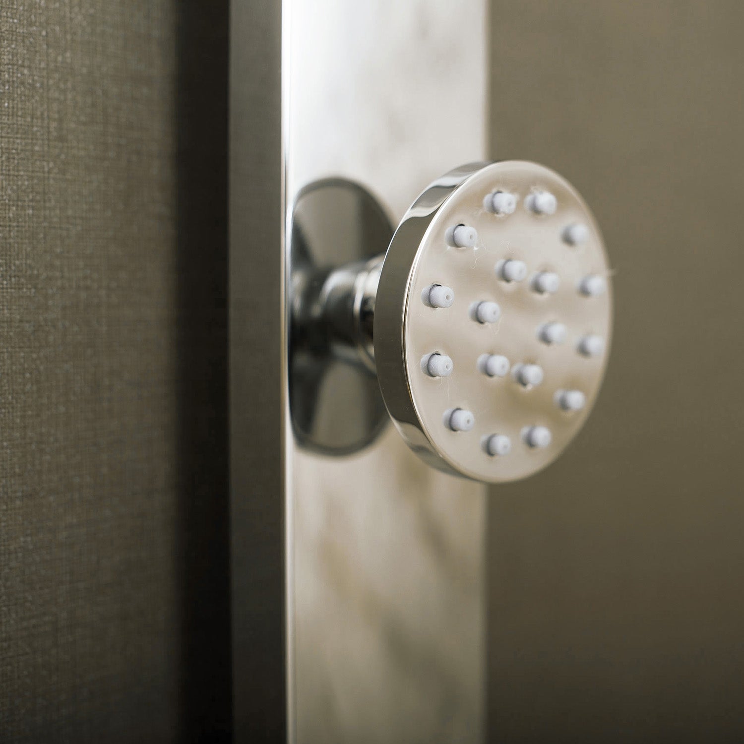 DAX Shower System with Round Rain Shower Head, 3 Nozzles, Hand Shower and Individual Controls, Wall Mount, Brass Body, Chrome Finish (DAX-FH8452-675)