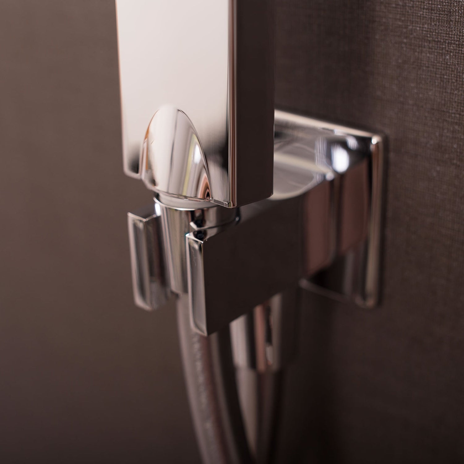 DAX Square Handheld Shower with Angle, L-Style, Brass Body, Chrome Finish, 2-1/2 x 8-13/16 Inches (DAX-550)