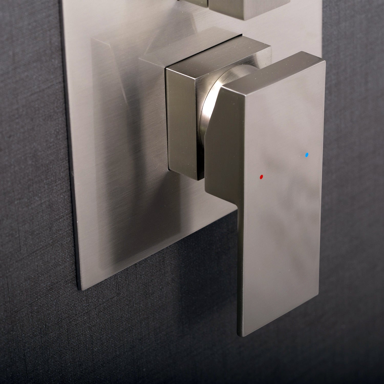 DAX Square Shower Single Valve Trim, Brass Body, Brushed Nickel Finish, 6-5/16 x 7-1/2 x 3-7/8 Inches (DAX-6973A-BN)