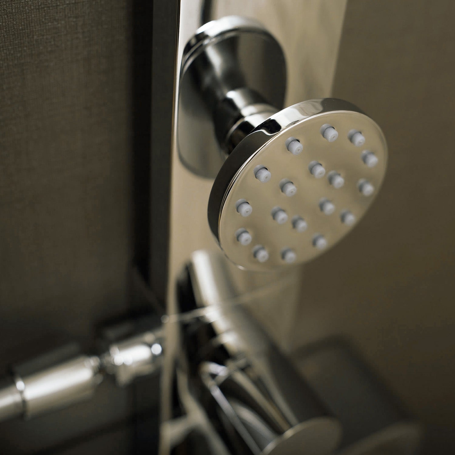 DAX Shower System with Round Rain Shower Head, 3 Nozzles, Hand Shower and Individual Controls, Wall Mount, Brass Body, Chrome Finish (DAX-FH8452-675)