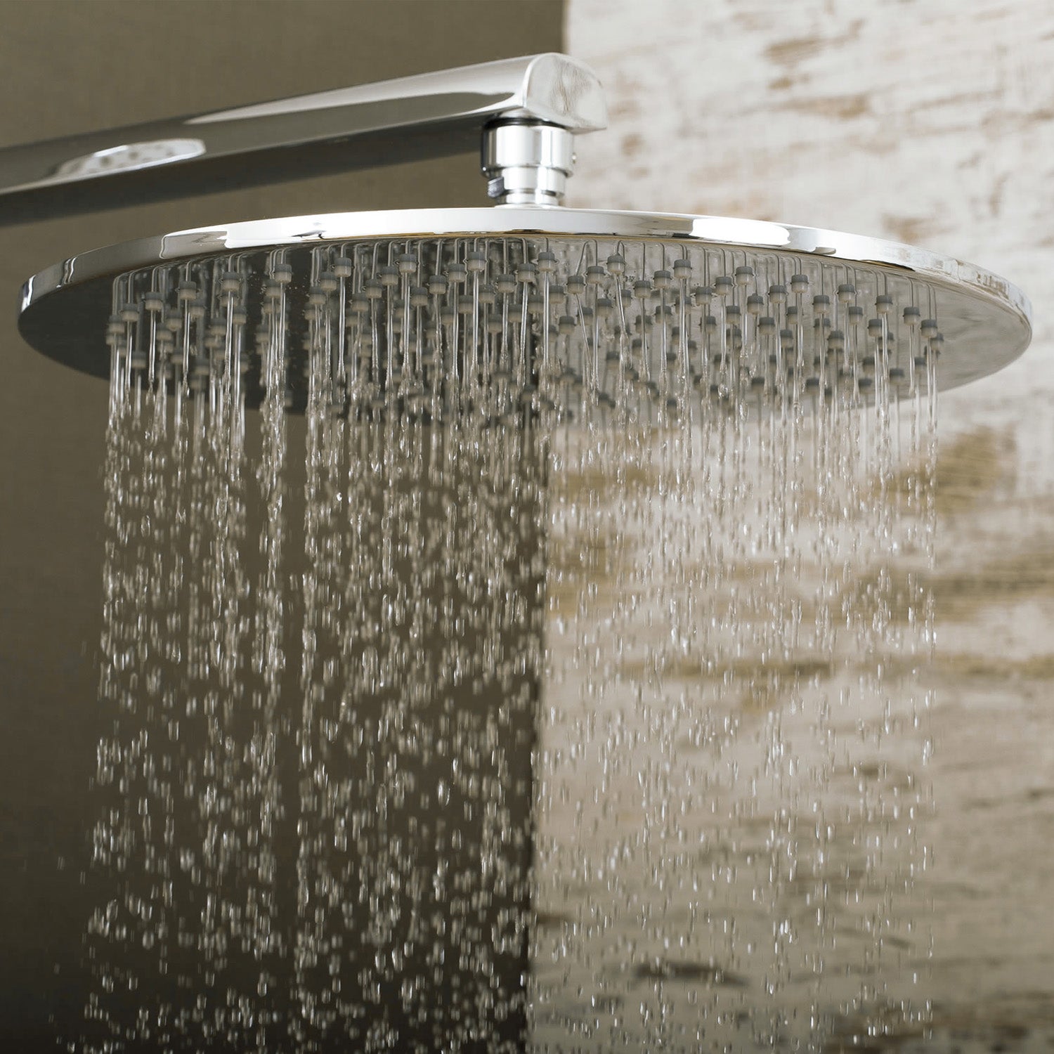 DAX Shower System with Round Rain Shower Head, 3 Nozzles, Hand Shower and Individual Controls, Wall Mount, Brass Body, Chrome Finish (DAX-FH8452-675)