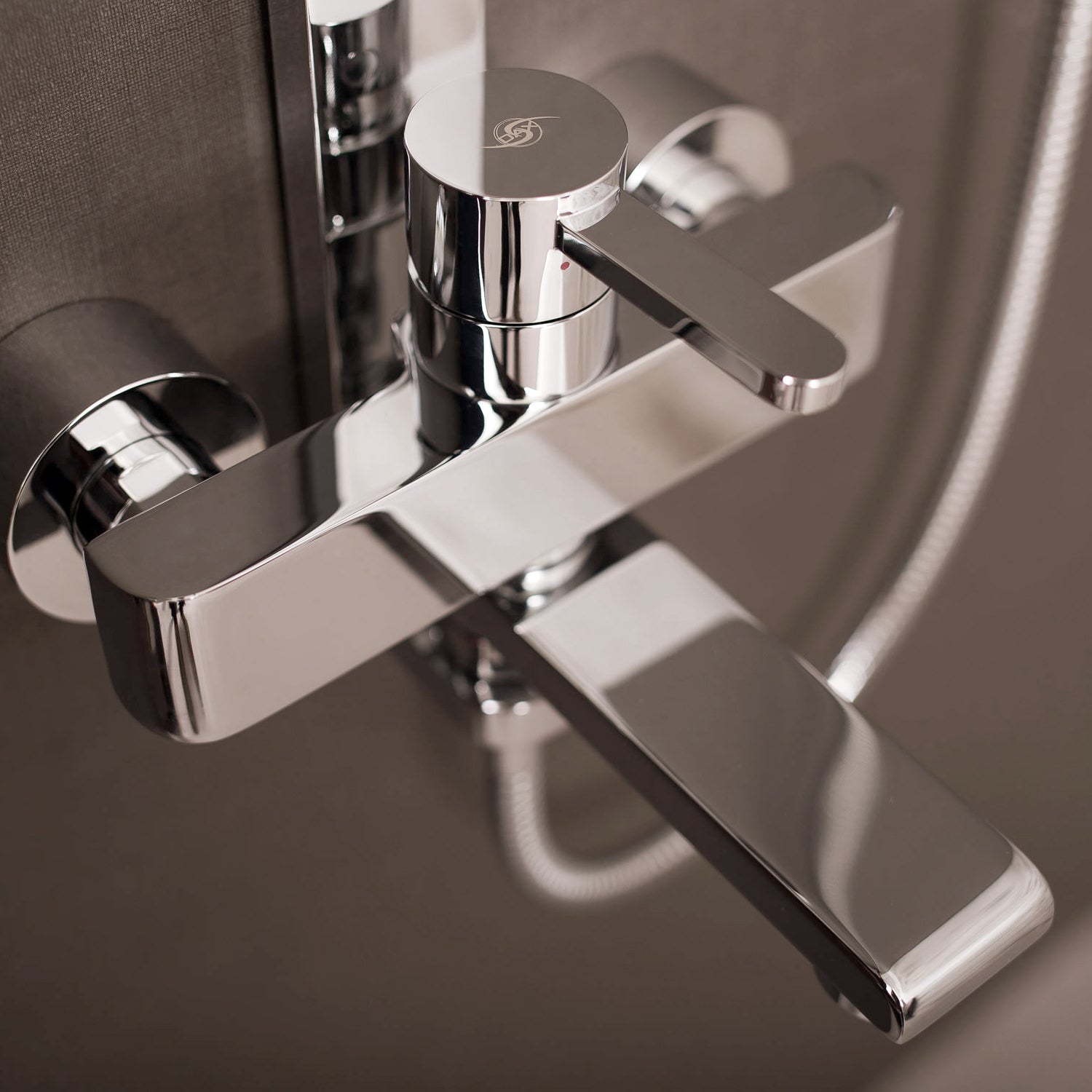 DAX Shower System, Faucet Set, with Shower Tub Trim and Hand Shower, Wall Mount, Brass Body, Chrome Finish (DAX-8166C-CR)