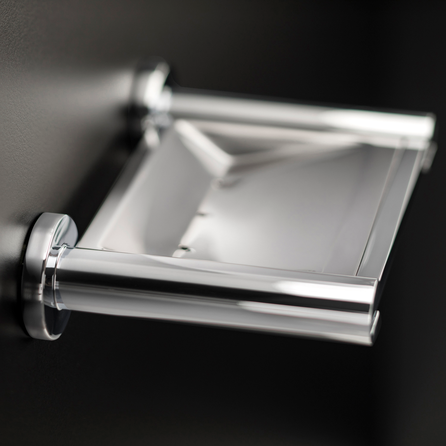 COSMIC Architect Soap Dish, Wall Mount, Stainless Steel, Chrome Finish, 6-5/8 x 1-9/16 x 4-1/4 Inches (2050133)