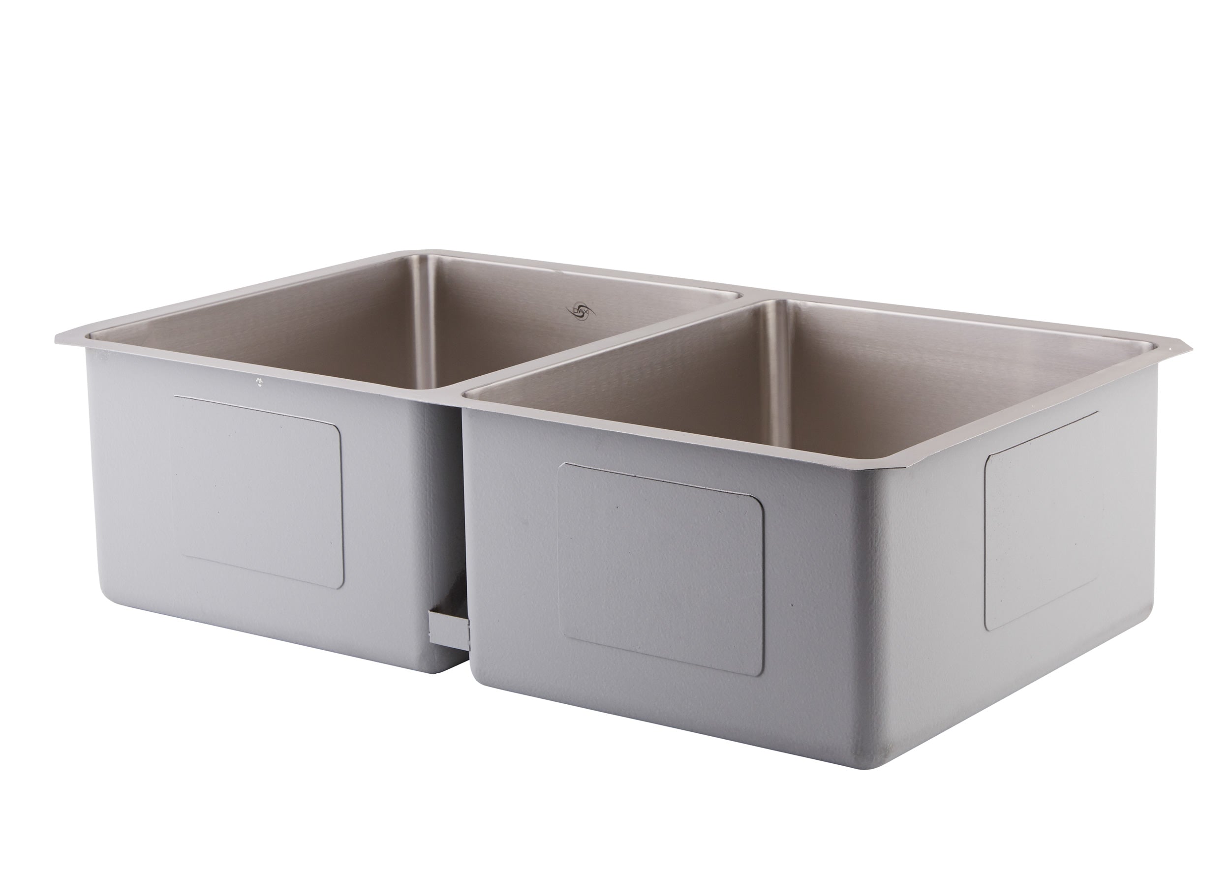 DAX Double Bowl Undermount Kitchen Sink, 18 Gauge Stainless Steel, Brushed Finish , 32 x 19 x 9 Inches (DAX-3118B-X)