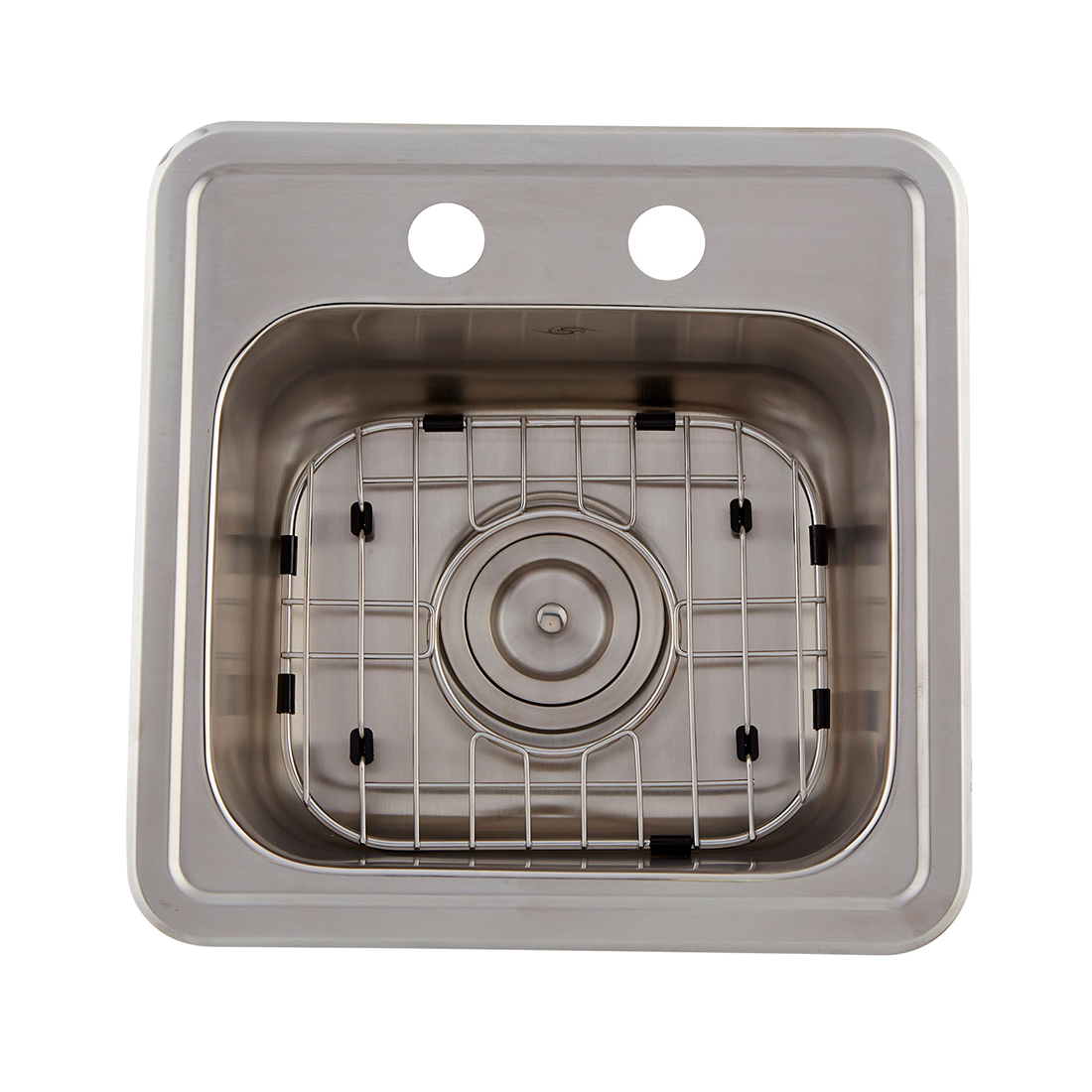 Rejilla DAX para fregadero de cocina, cuerpo de acero inoxidable, acabado cromado, compatible con DAX-OM1515, 11 x 8 pulgadas (GRID-OM1515)