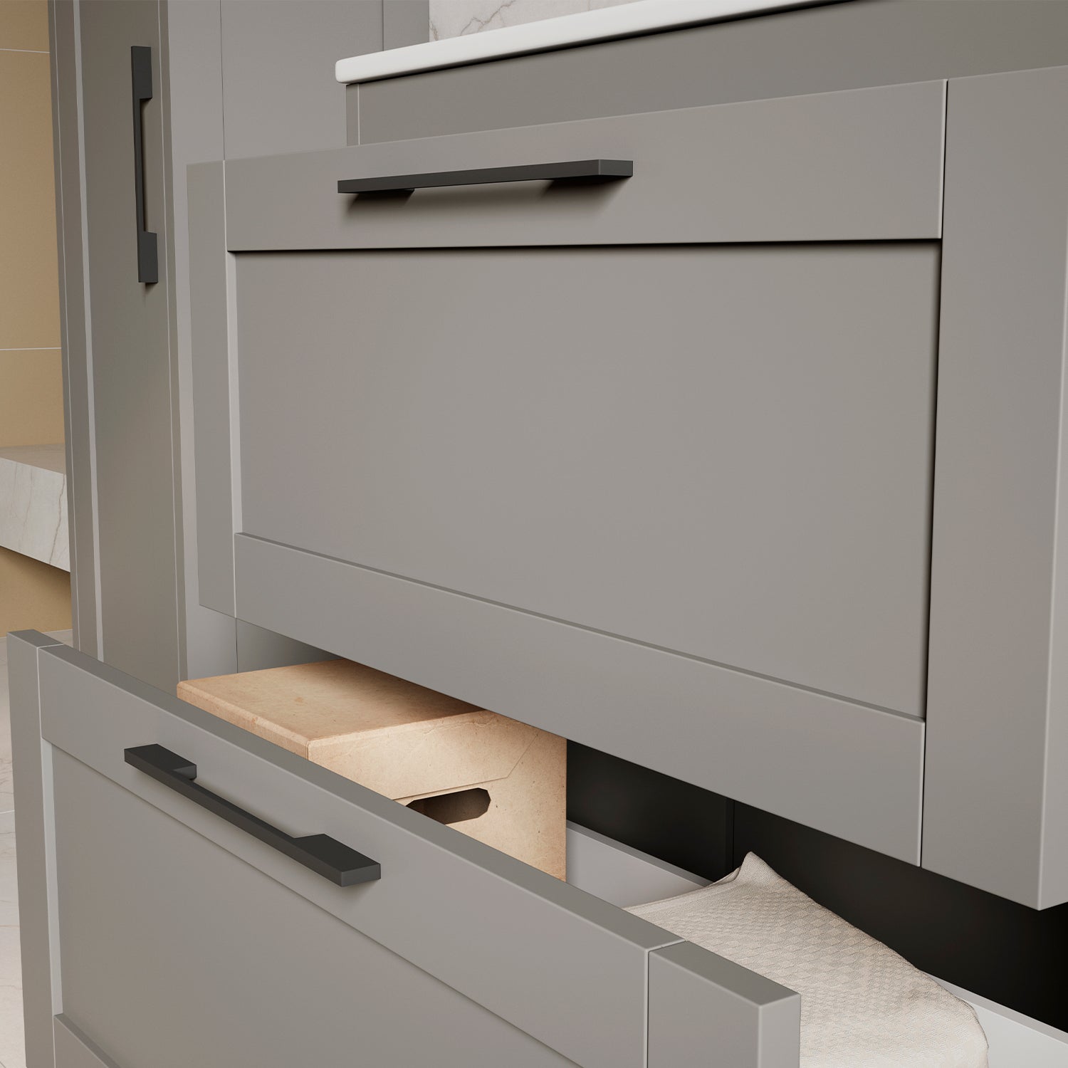 Lakeside Bathroom Single Vanity Cabinet with Onix Basin