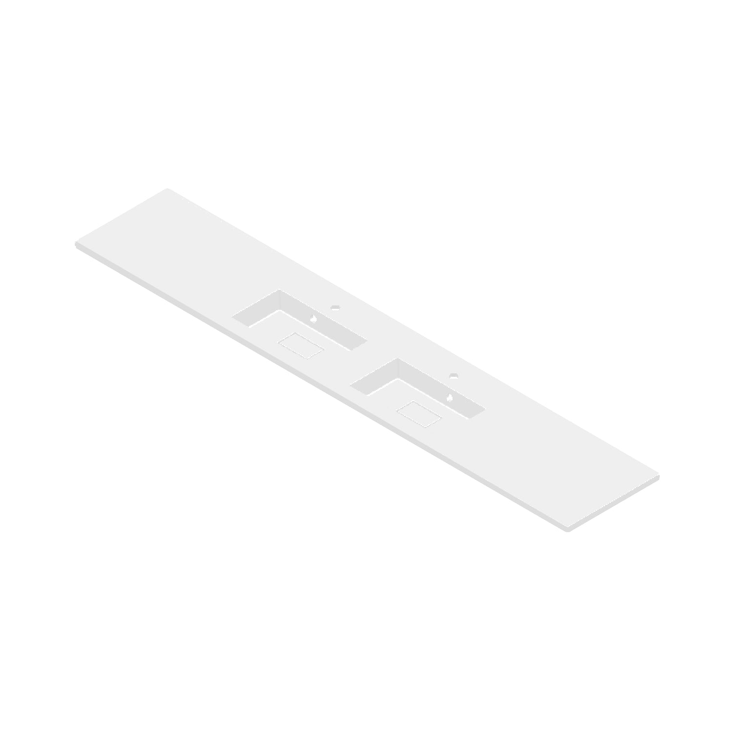 DAX Solid Surface Double Bowl Basin. Matte Finish (BSN-80098-M)