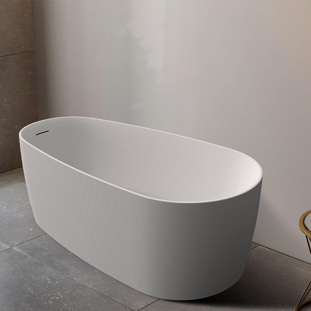 DAX Oval Freestanding Acrylic Bathtub - Glossy White Finished -55 inches (BT-8365)