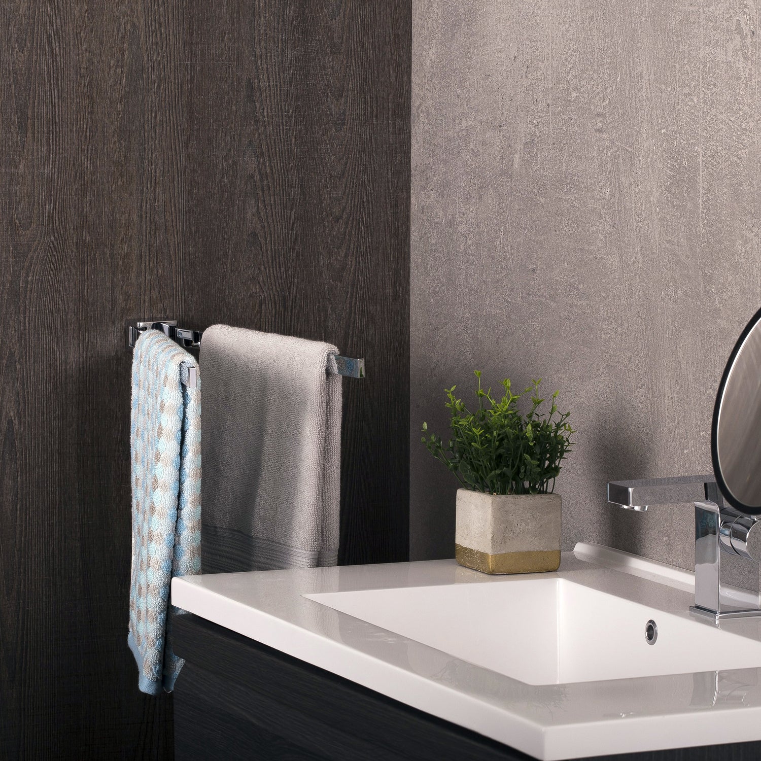 Bathroom Accessories Double Towel Bar by Cosmic