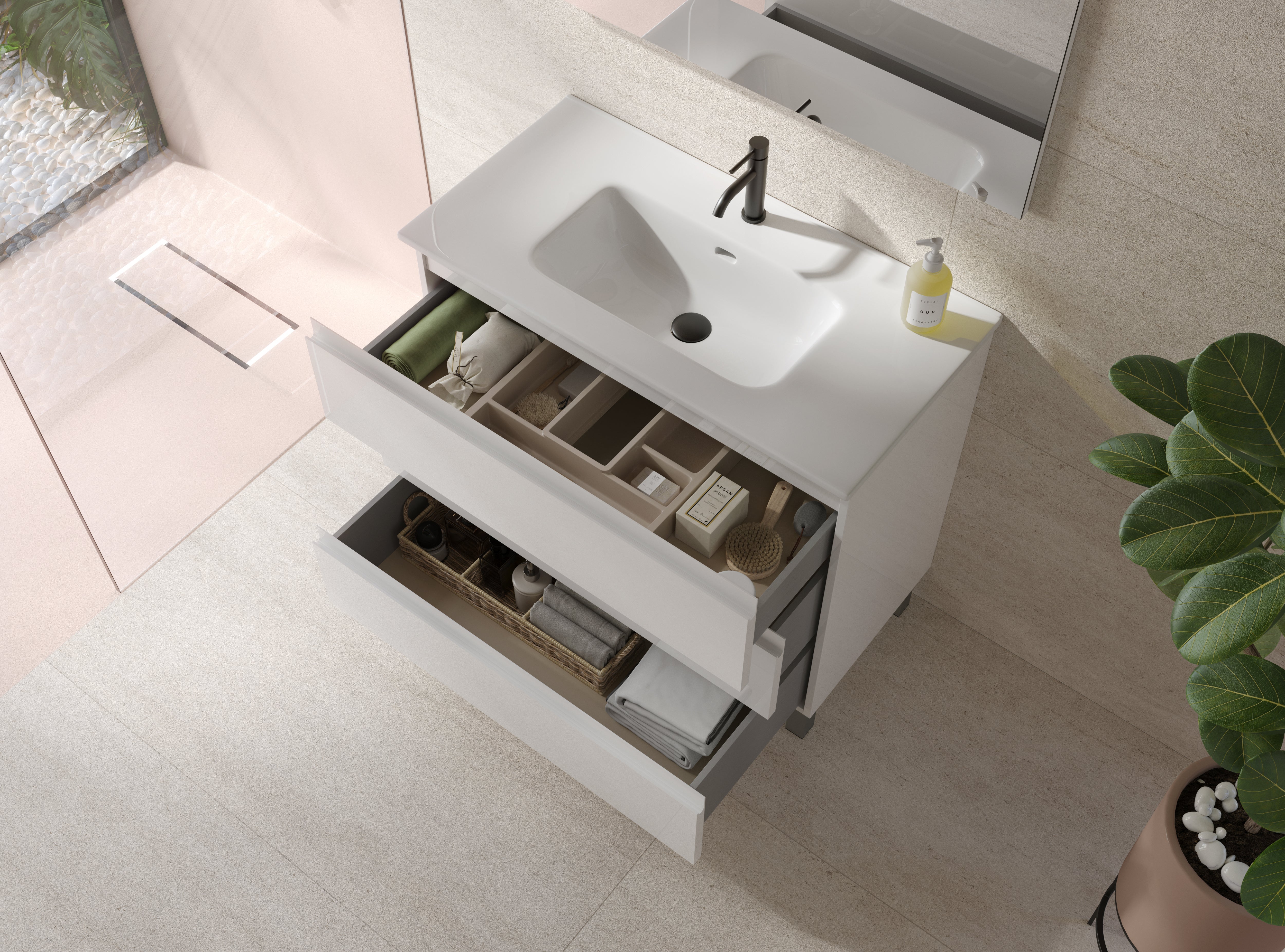 This vanity has three spacious drawers and ample room for all your essentials. Order now at www.daxin.com.