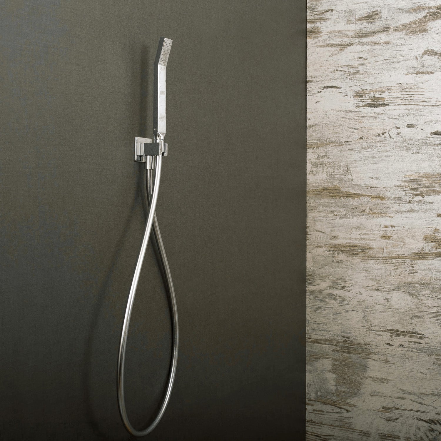 DAX PVC Shower Hose, Robber Body, Silver Finish, Connection 1/2 Inch, 59 1/16 Inches Long (D-8861B)