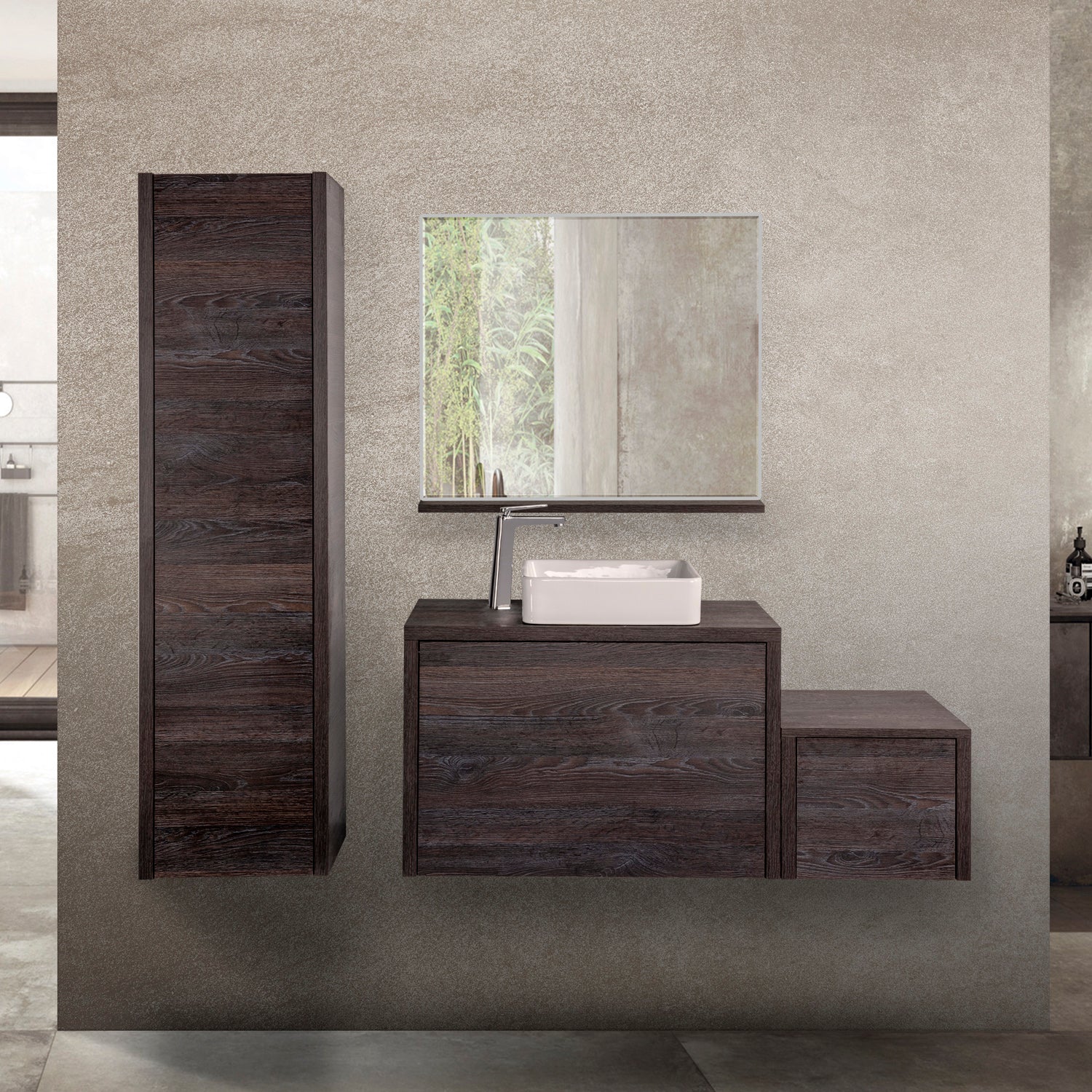 Wood Mirror Shelf, Wall Mount 'OHANA Collection by DAX