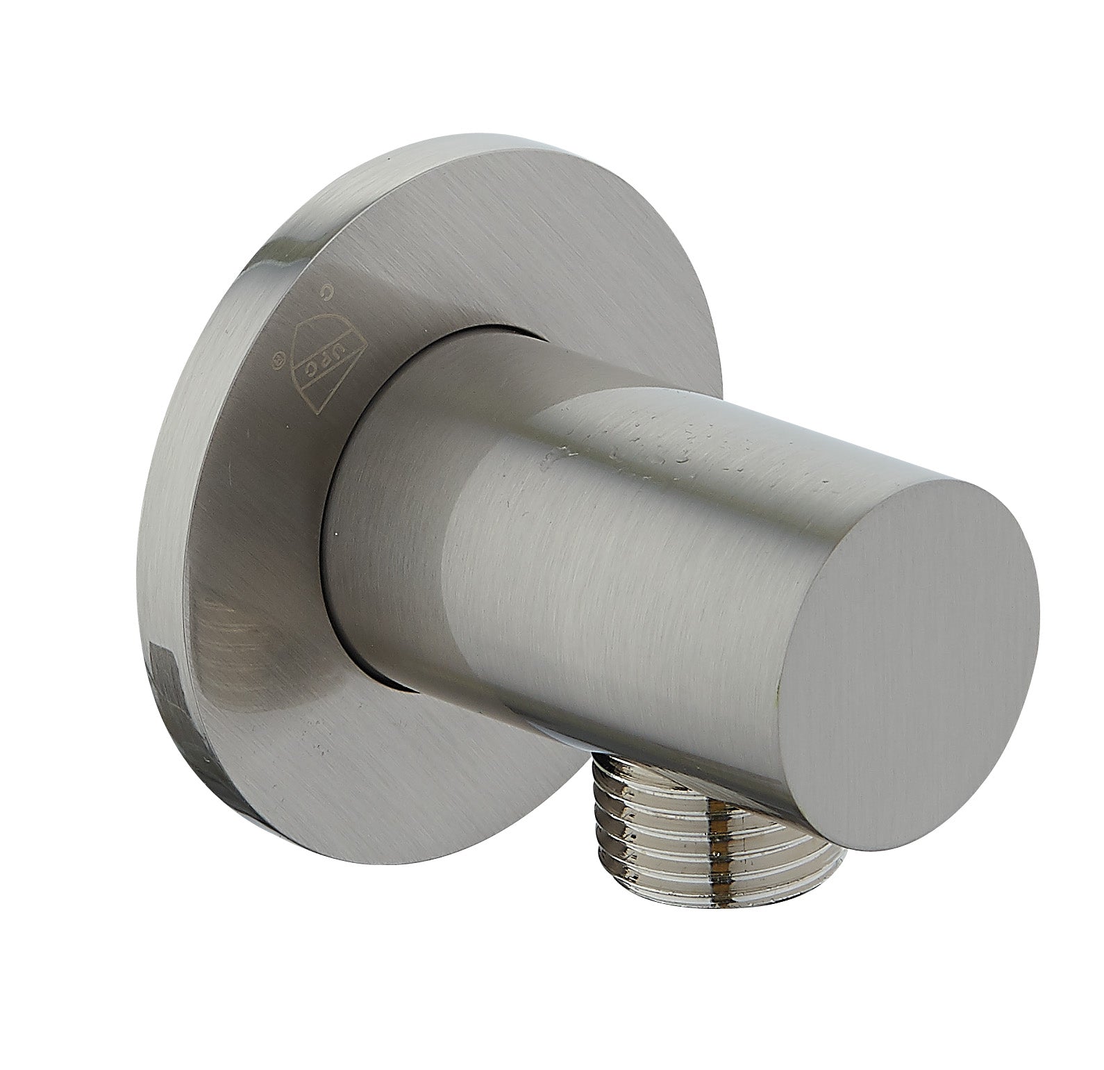 Dax Brass Round Hose Connector Brushed Nickel Finish (DAX-043-BN)