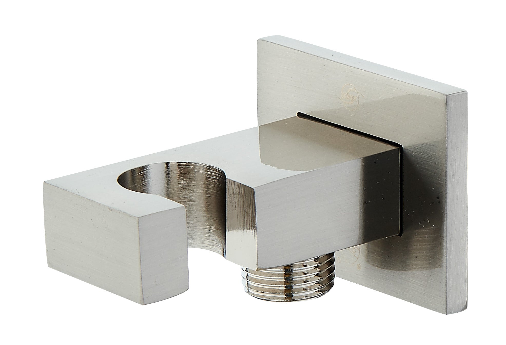 Dax Brass Square Hand Shower Holder With Hose Connector Brushed Nickel Finish (DAX-078-BN)