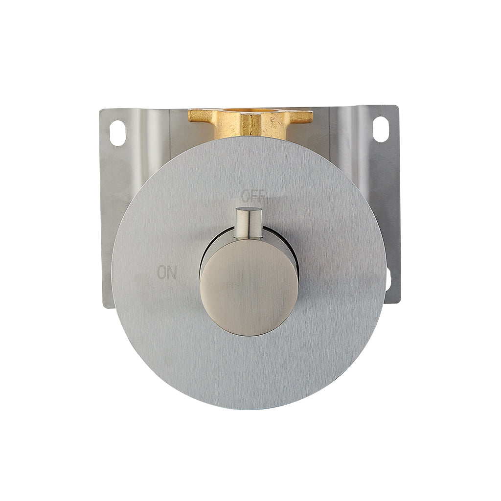 DAX Round Concealed 3 way diverter. Brushed Nickel Finish (DAX-1053-RD-BN)