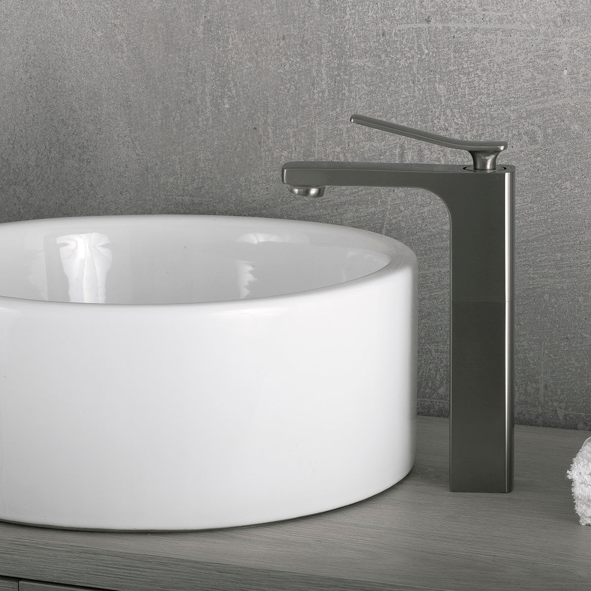 DAX Grifo monomando para lavabo de baño, cuerpo de latón, acabado cepillado, 5-7/16 x 11-7/16 pulgadas (DAX-1295-BN)