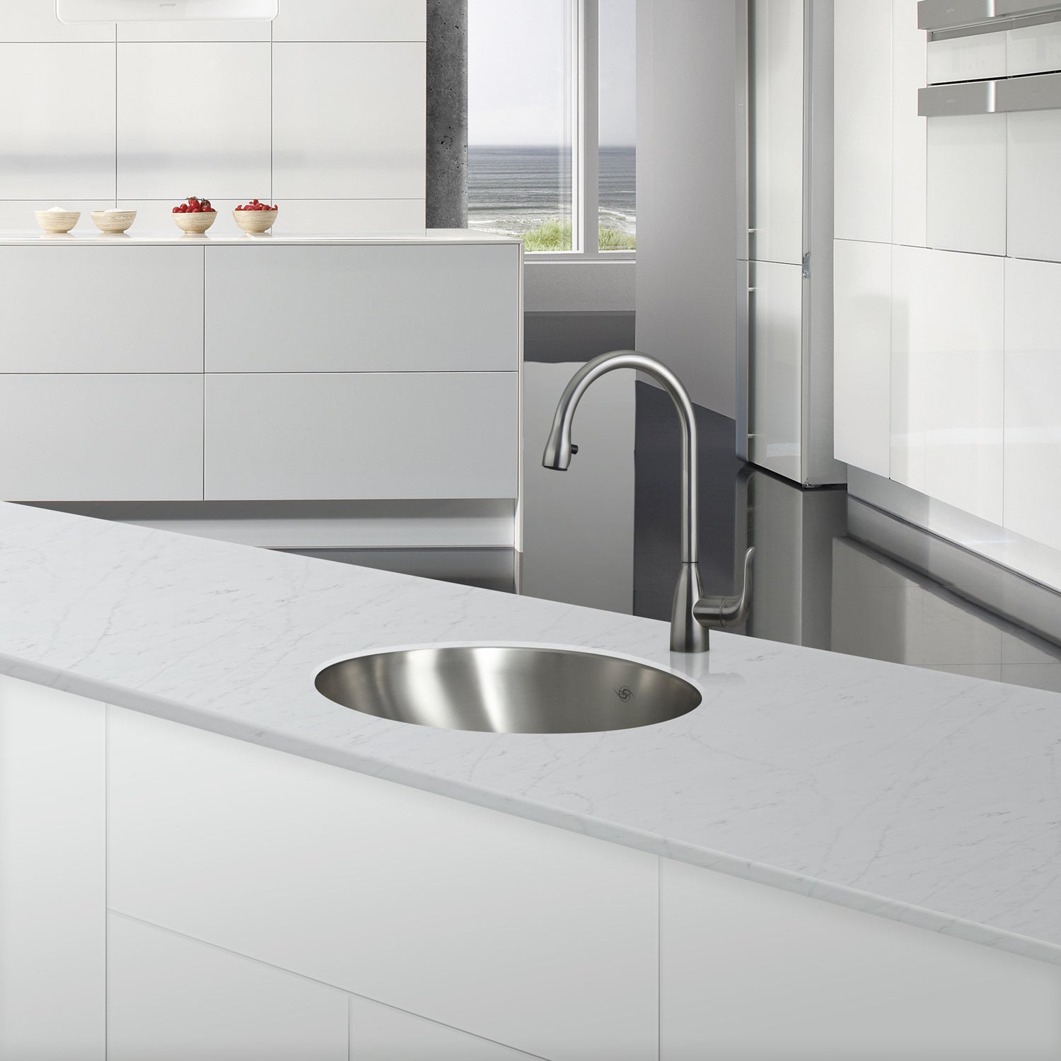 DAX Single Bowl Undermount Kitchen Sink, 18 Gauge Stainless Steel, Brushed Finish , 19-1/8 x 16-1/8 x 7 Inches (DAX-1916)