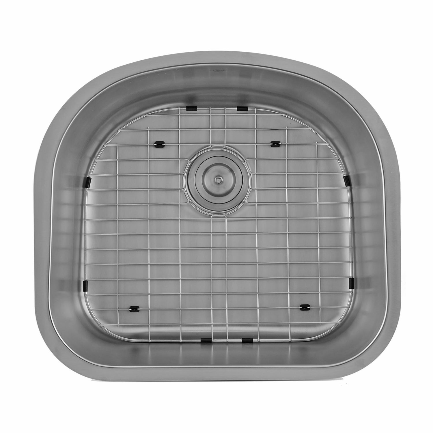 Fregadero de cocina DAX de un solo cuenco, acero inoxidable calibre 18, acabado cepillado, 23-1/4 x 20-7/8 x 9 pulgadas (DAX-2321)