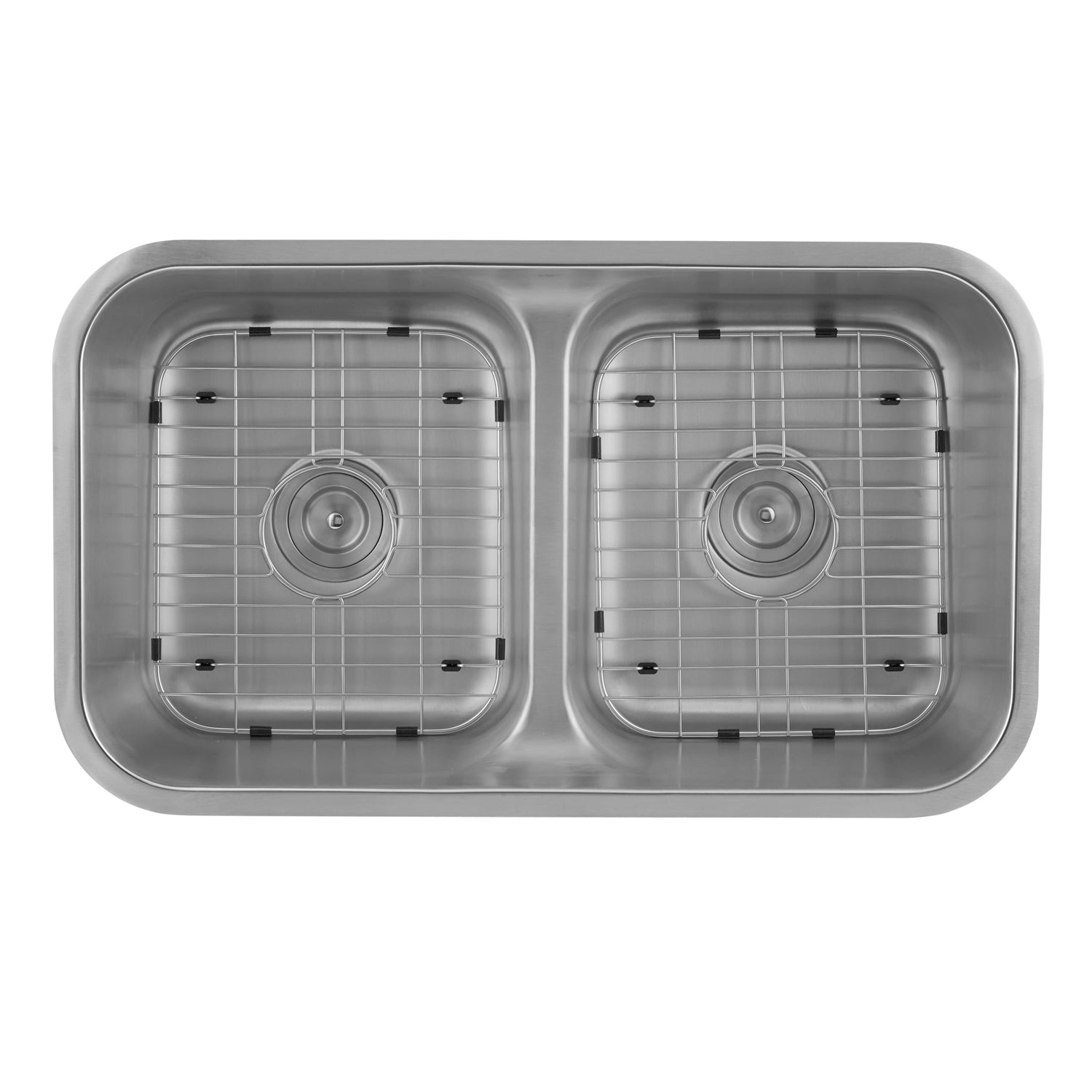 DAX 50/50 Double Bowl Undermount Kitchen Sink, 18 Gauge Stainless Steel, Brushed Finish , 32-1/4 x 18-7/8 x 9 Inches (DAX-3218)