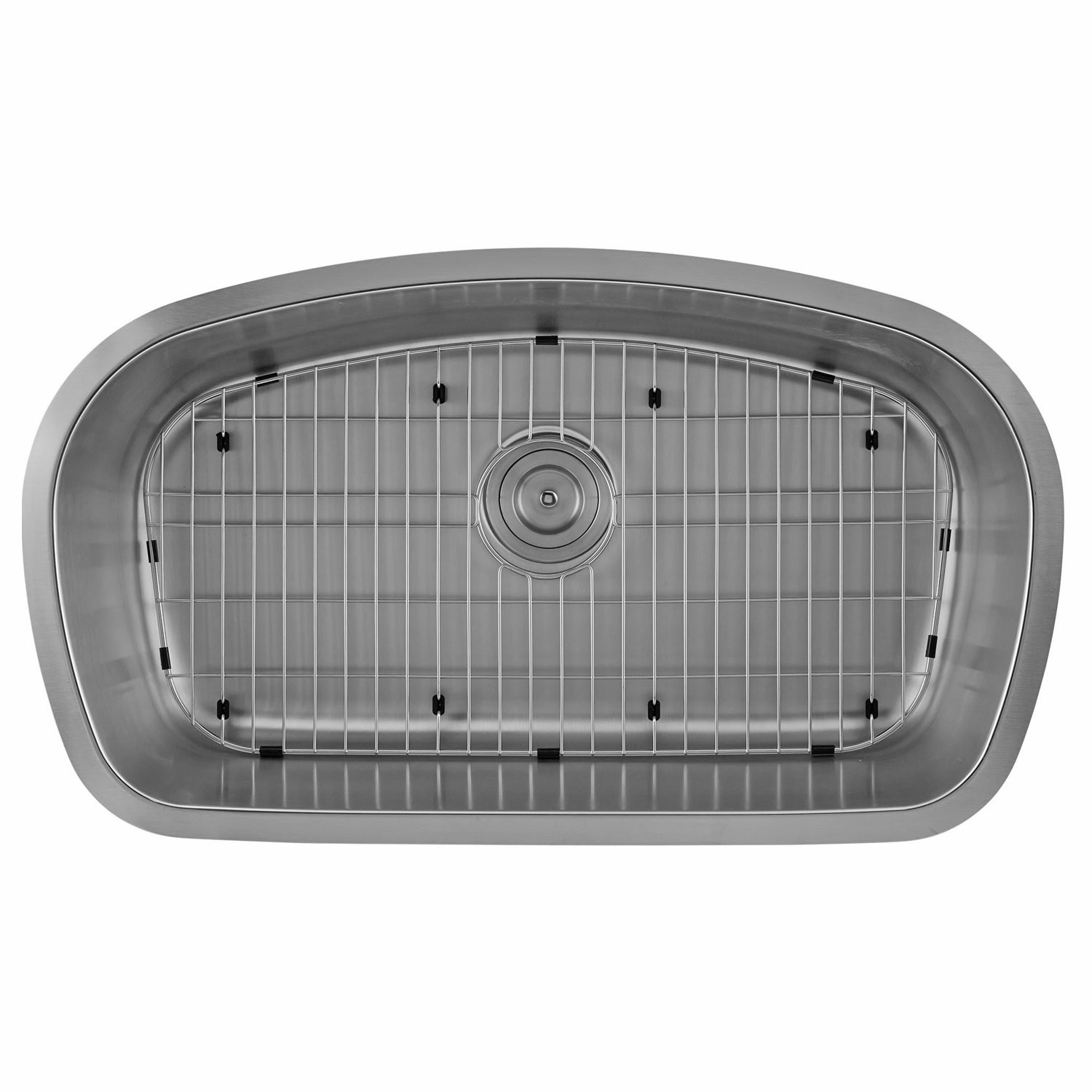 Fregadero de cocina DAX de un solo cuenco, acero inoxidable calibre 18, acabado cepillado, 32-1/2 x 18-9/16 x 9 pulgadas (DAX-3319)
