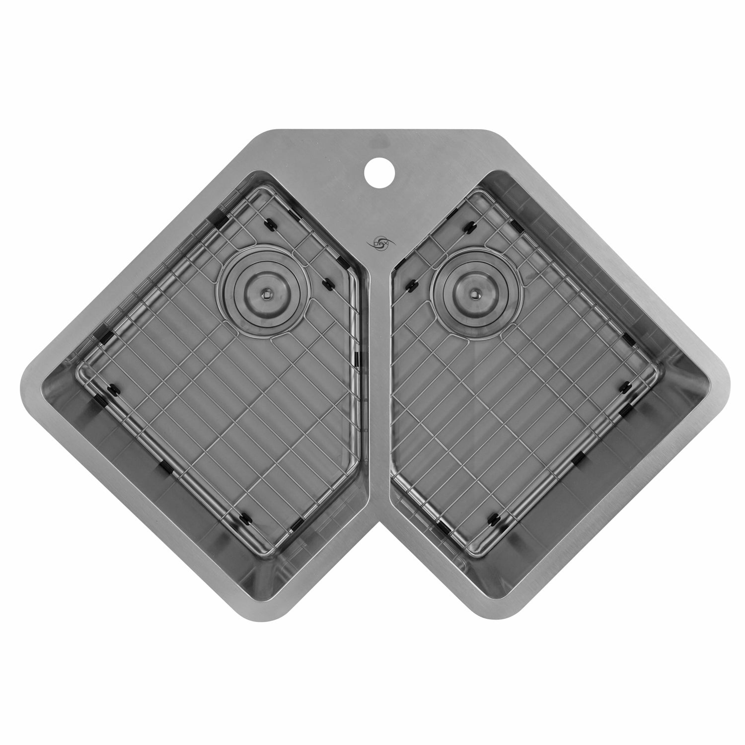 Enjoy the Double Bowl Undermount Kitchen Sink in your kitchen, available exclusively at DAX online stores. It features a beautiful brushed stainless steel finish and measures 32-3/4 x 22-3/4 x 10 inches. Order now at www.daxib.com