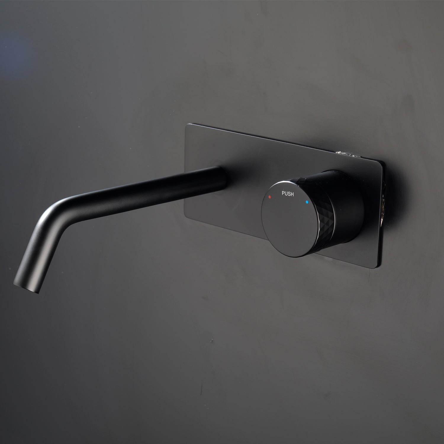 DAX Wall Mount Single Handle Bathroom Faucet Black Matte Finish (DAX-65149-BL)