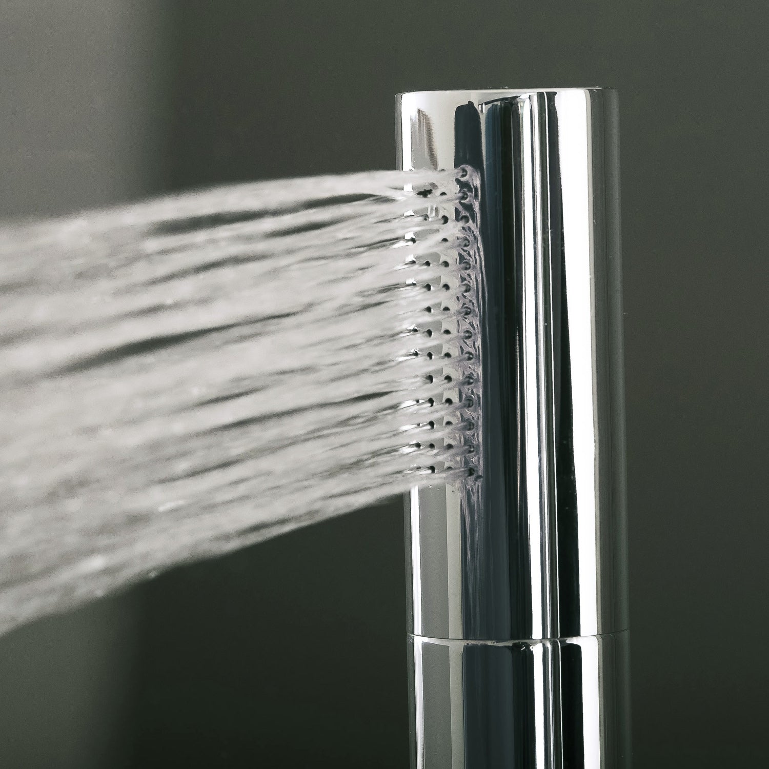 DAX Independiente Hot Tub Filler con ducha de mano y pico cuadrado, cuerpo de acero inoxidable, acabado cromado, 40-1/2 x 8-1/2 pulgadas (DAX-808-CR)