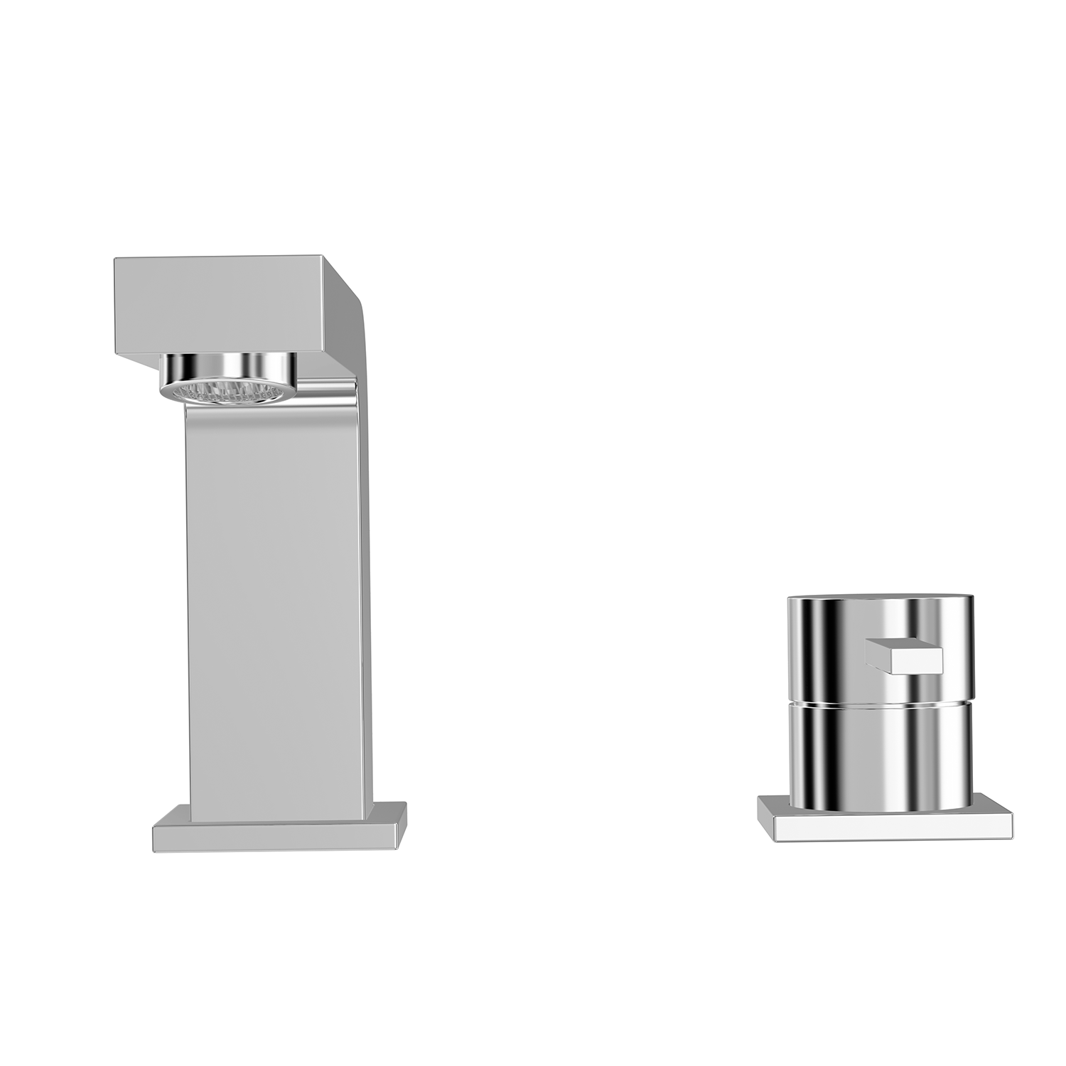 DAX llave monomando para baño, cuerpo de latón, acabado cromado, 7-1/2 x 5-1/2 pulgadas (DAX-8127)