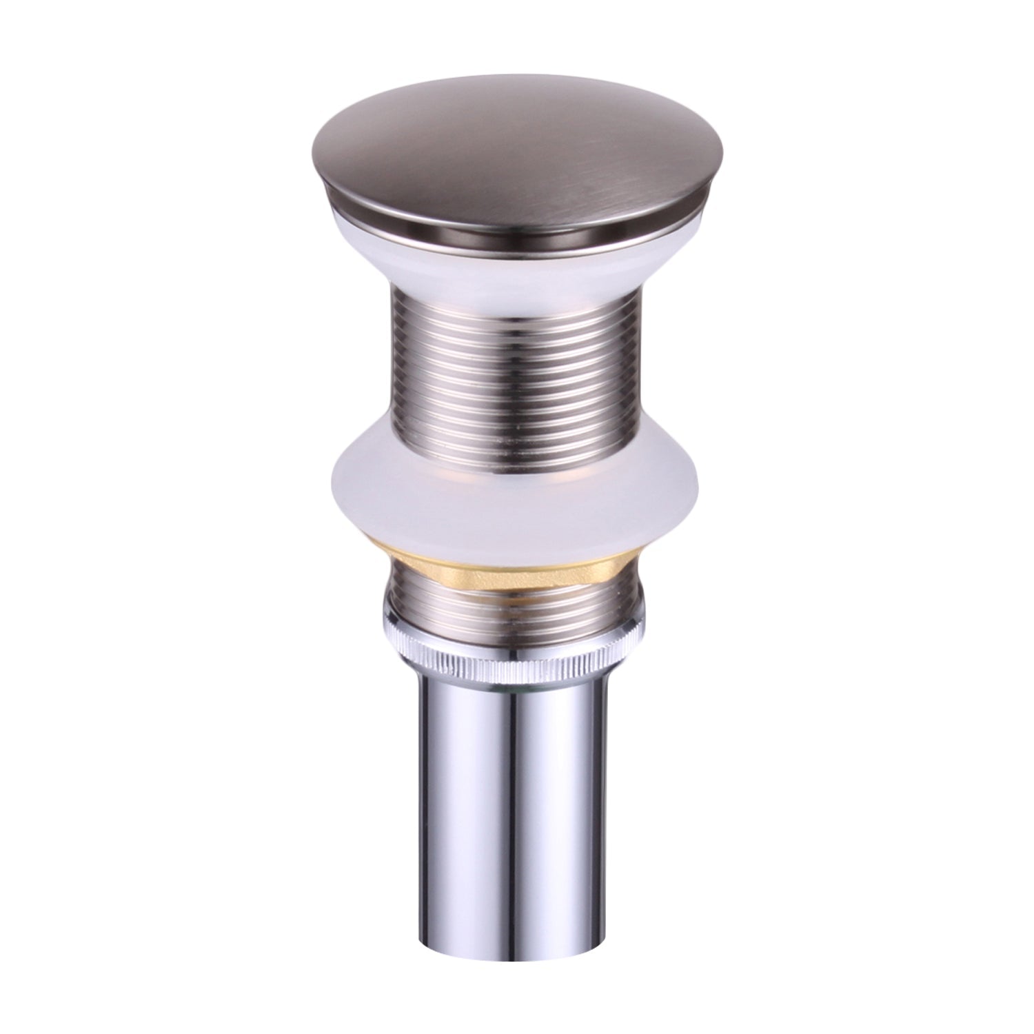 DAX Round Vanity Sink Pop up Drain, Brass Body, 2-5/8 x 8-5/8 Inches (DAX-82005)