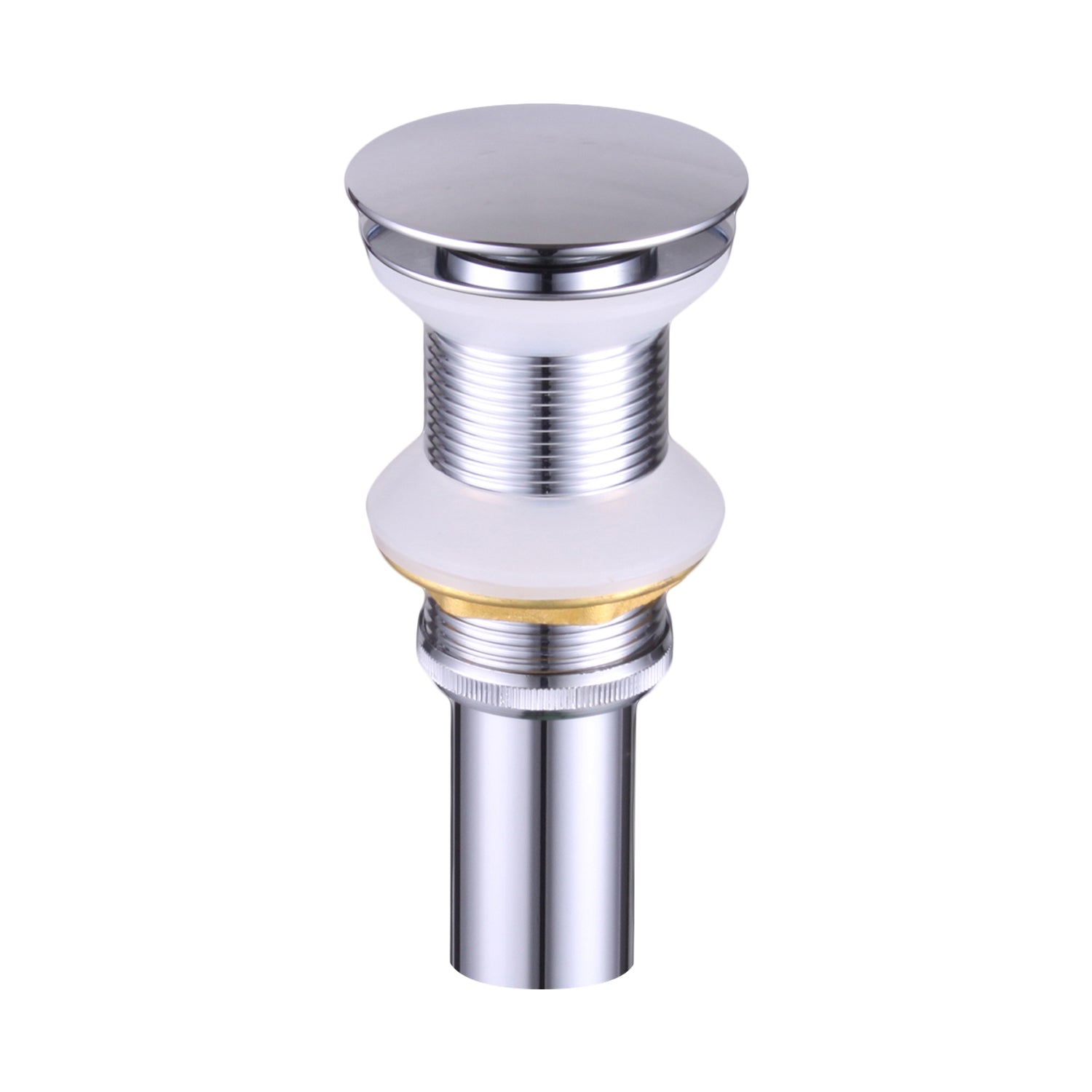 DAX Round Vanity Sink Pop up Drain, Brass Body, 2-5/8 x 8-5/8 Inches (DAX-82005)
