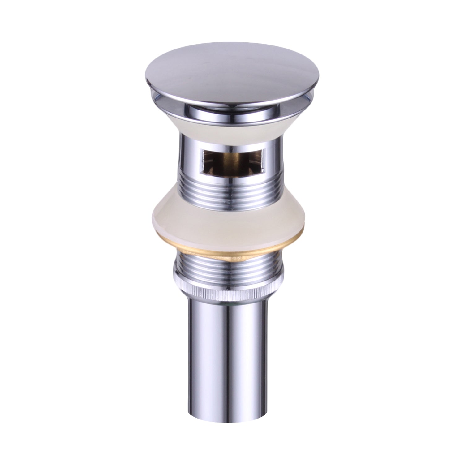 DAX Round Vanity Sink Pop up Drain, Brass Body, 2-5/8 x 8-5/8 Inches (DAX-82006)