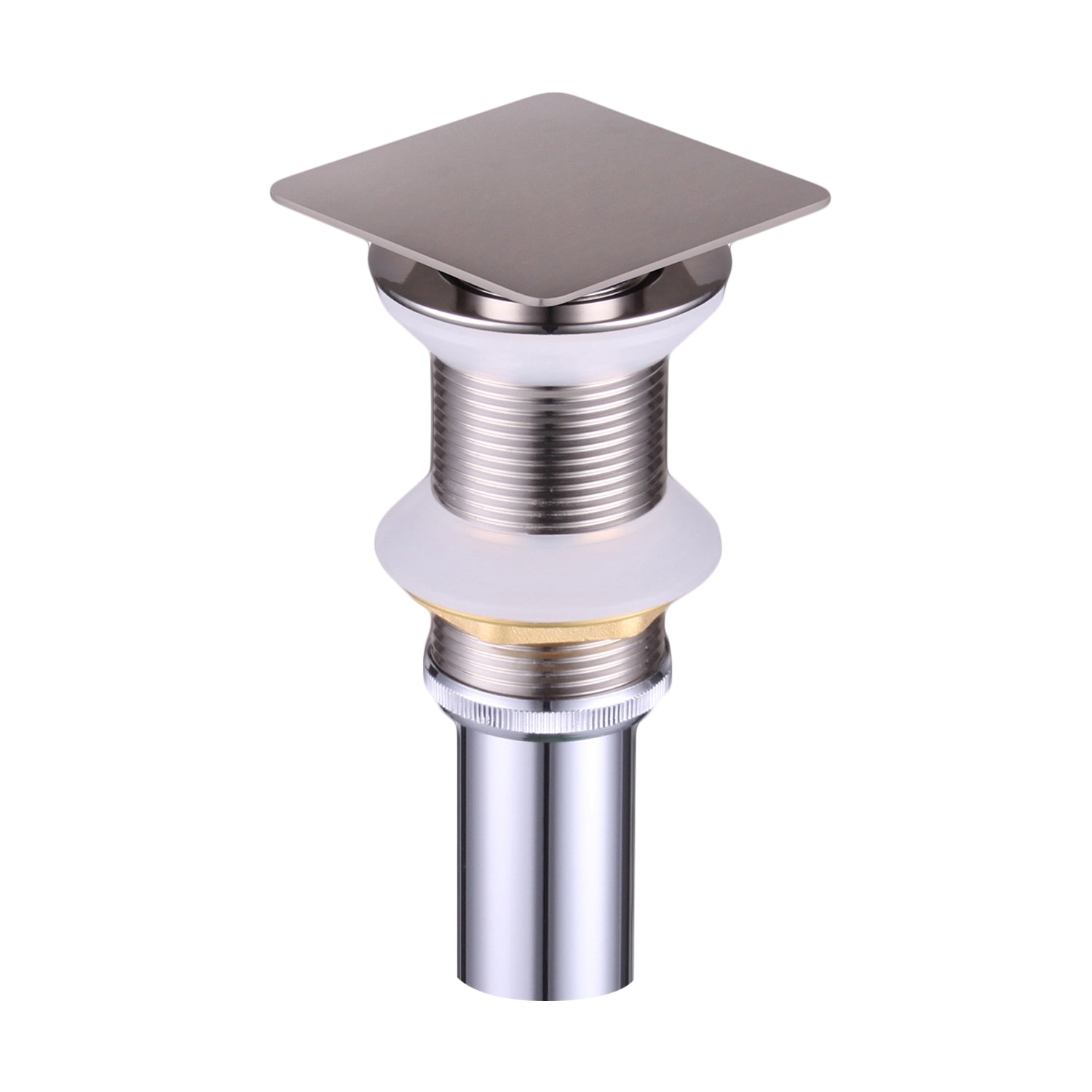 This is a DAX Square Vanity Sink Pop up Drain, Brass Body, 2-3/4 x 8-7/8 Inches. Order now at www.daxib.com