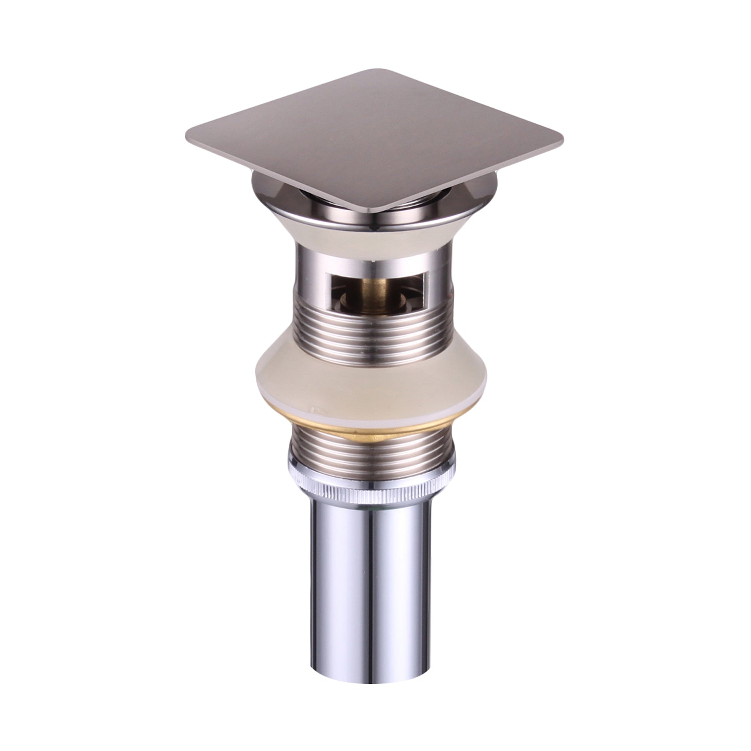 DAX Square Vanity Sink Pop up Drain, Brass Body, 8-7/8 x 2-5/8 Inches (DAX-82013)