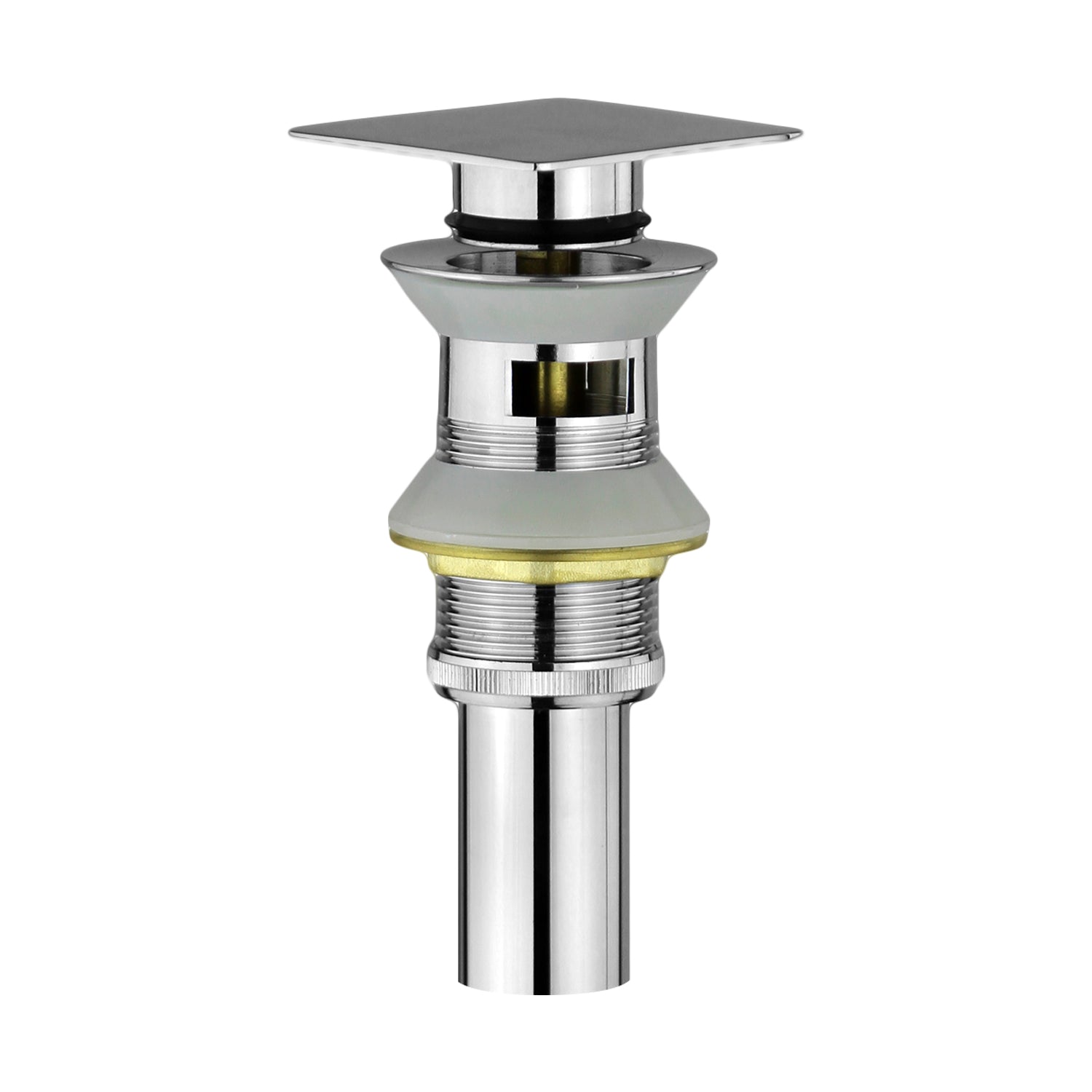 DAX Square Vanity Sink Pop up Drain, Brass Body, 8-7/8 x 2-5/8 Inches (DAX-82013)