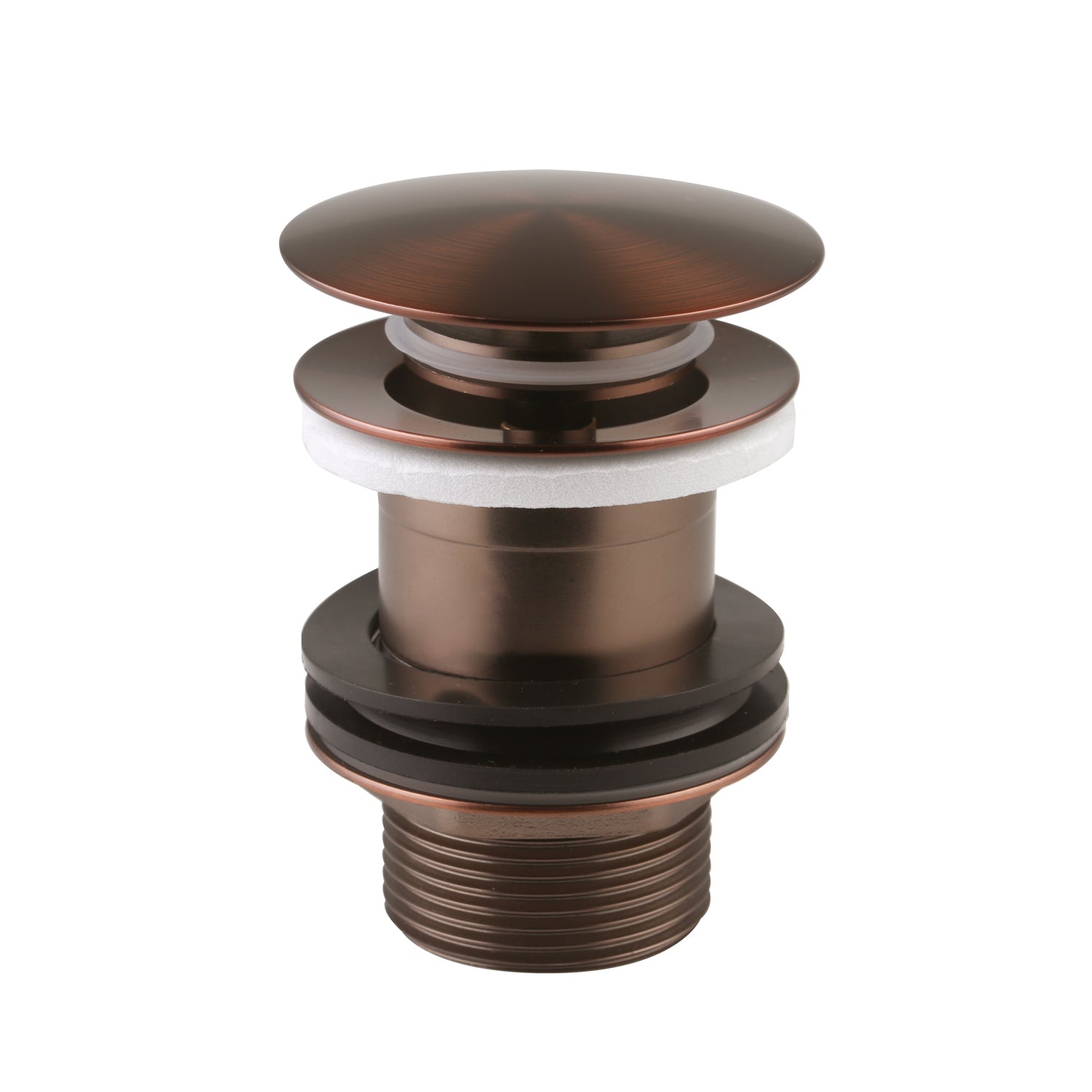 DAX Drenaje emergente para fregadero redondo sin desbordamiento, cuerpo de latón, acabado de bronce aceitado, 2-3/4 x 2-3/4 pulgadas (DAX-82016-ORB)