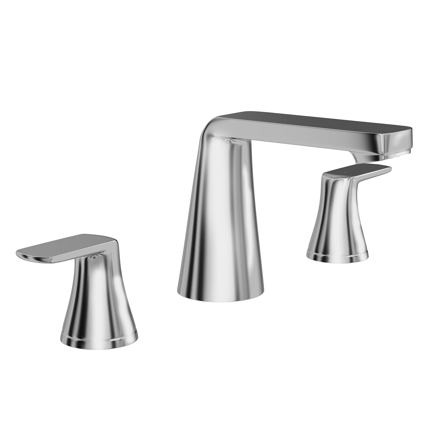 DAX Two Handle Bathroom Faucet, Brass Body, Chrome Finish, Spout Height 4 Inches (DAX-8236C-CR)