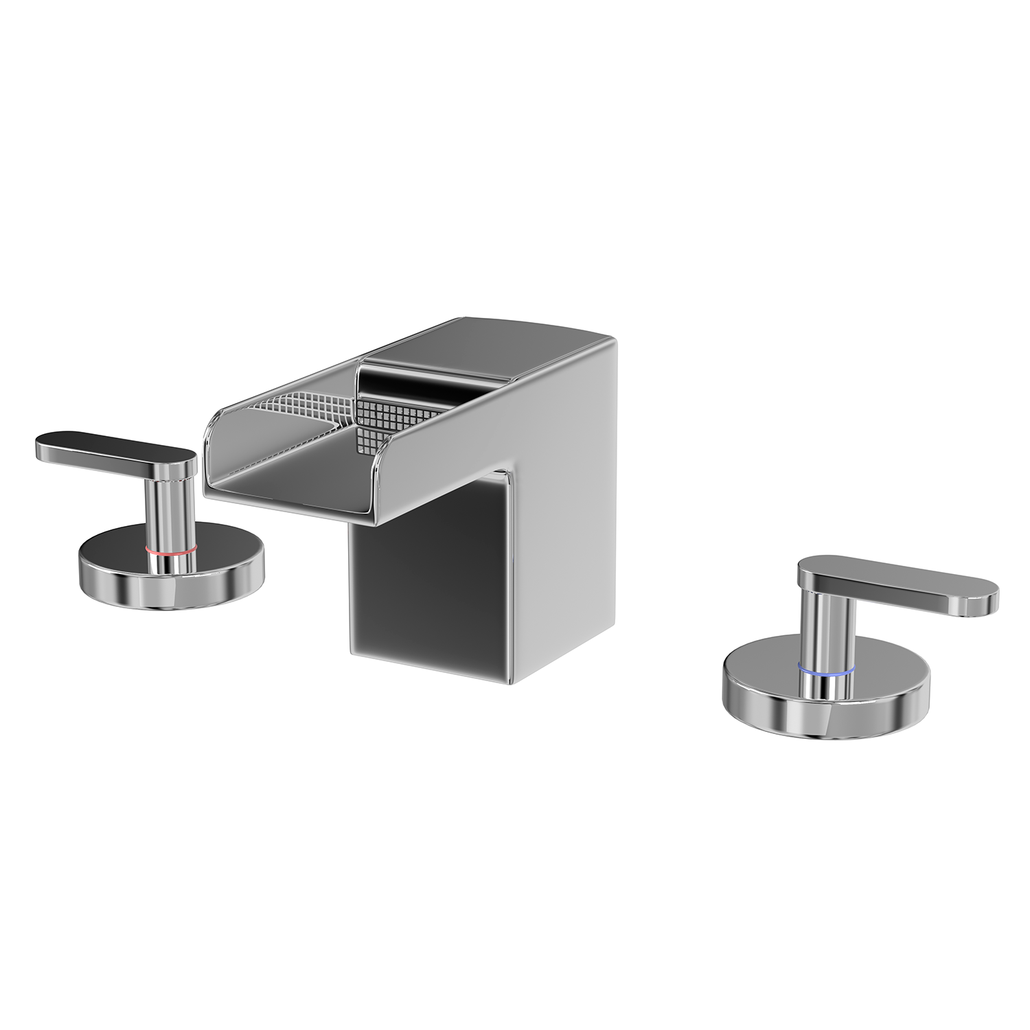 DAX llave de baño de dos manijas, cuerpo de latón, acabado cromado, 8 x 2-3/8 pulgadas, (DAX-8255C)
