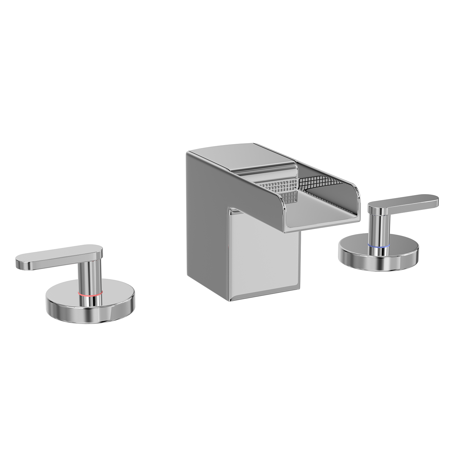 DAX llave de baño de dos manijas, cuerpo de latón, acabado cromado, 8 x 2-3/8 pulgadas, (DAX-8255C)