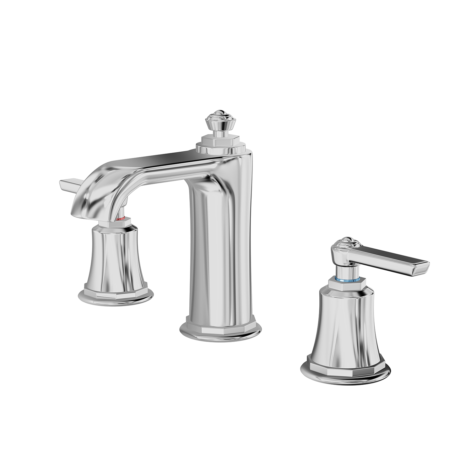 DAX Two Handle Bathroom Faucet, Brass Body, Chrome Finish, Spout Height 3-9/16 Inches (DAX-8259AC-CR)