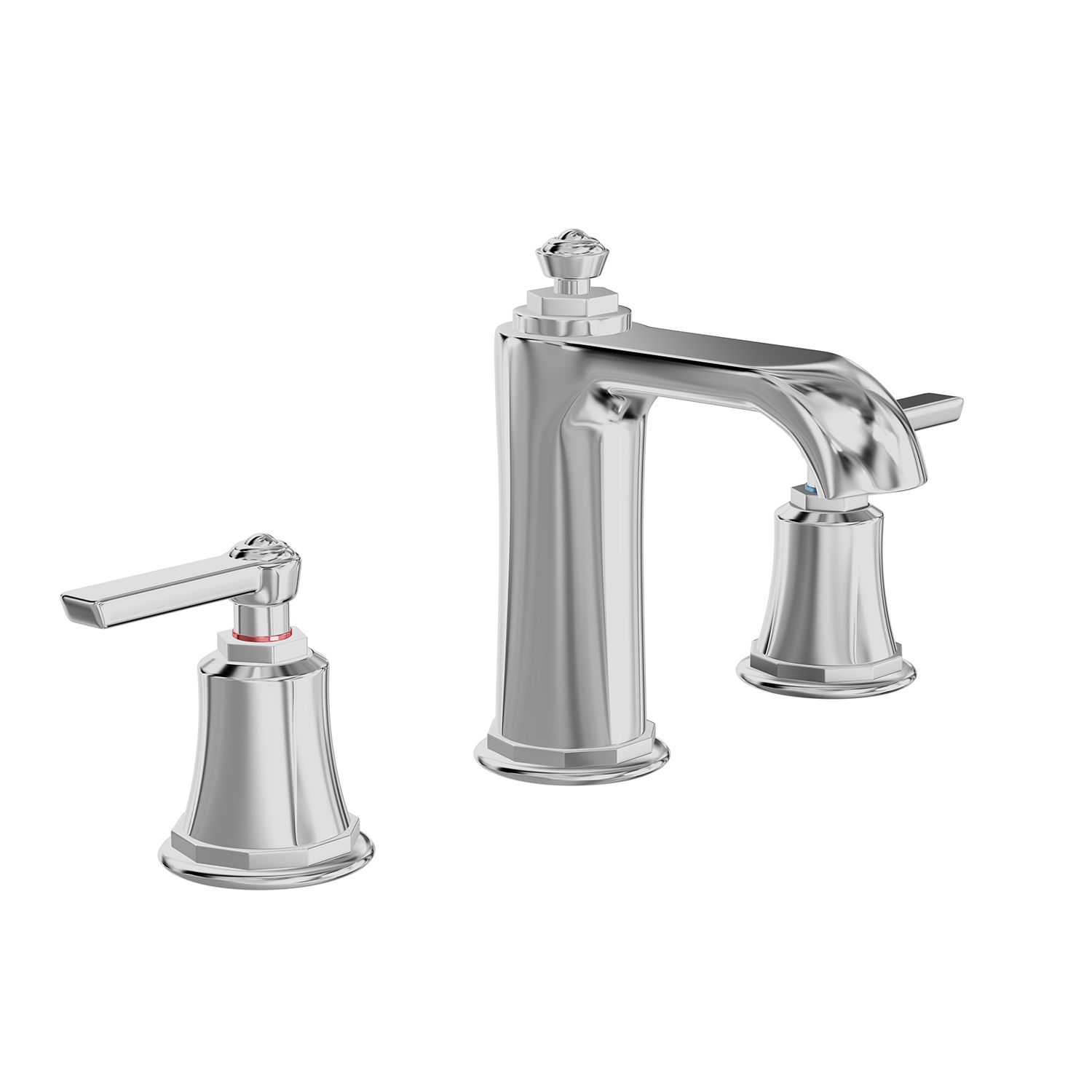 DAX Two Handle Bathroom Faucet, Brass Body, Chrome Finish, Spout Height 3-9/16 Inches (DAX-8259AC-CR)