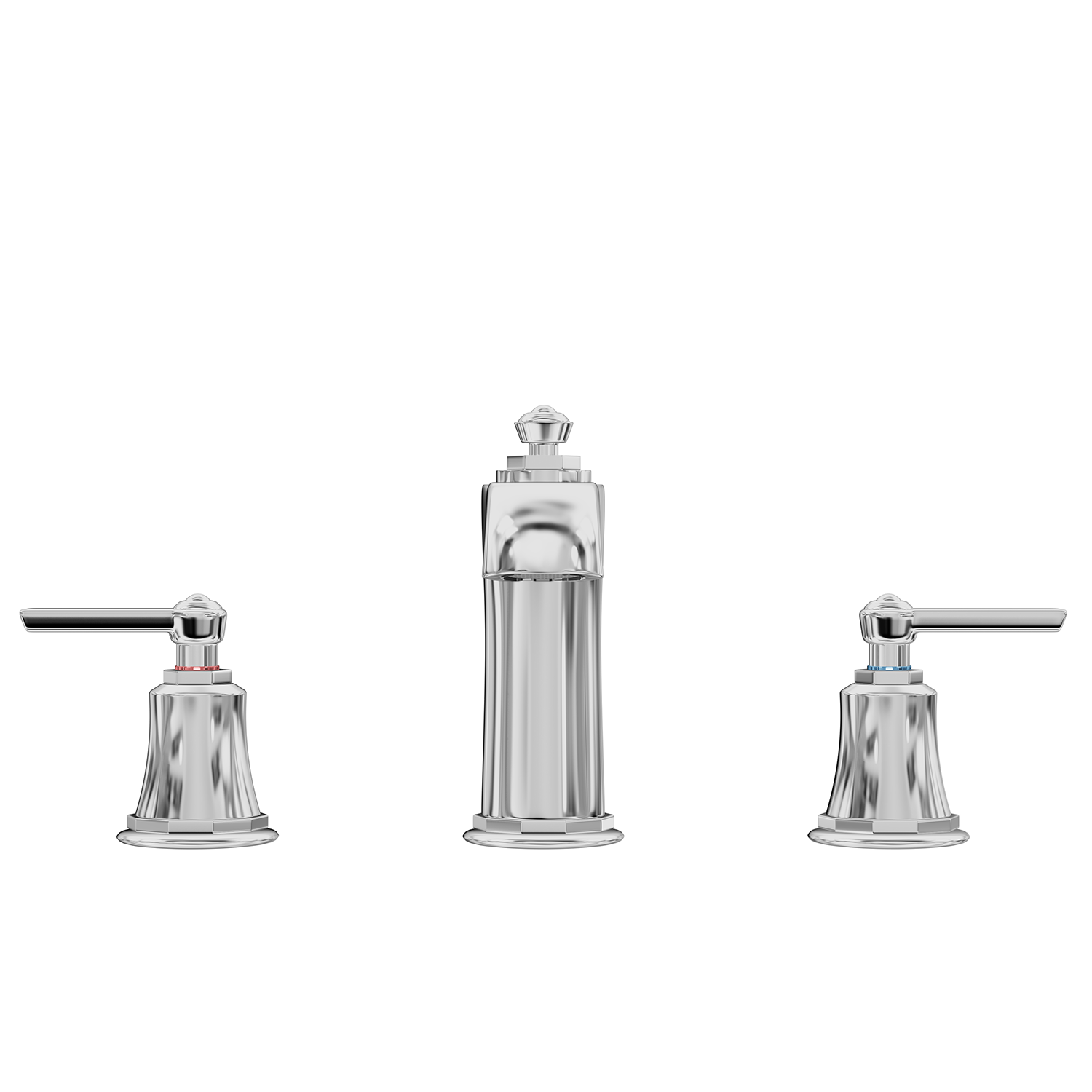DAX Two Handle Bathroom Faucet, Brass Body, Chrome Finish, Spout Height 3-9/16 Inches (DAX-8259AC-CR)