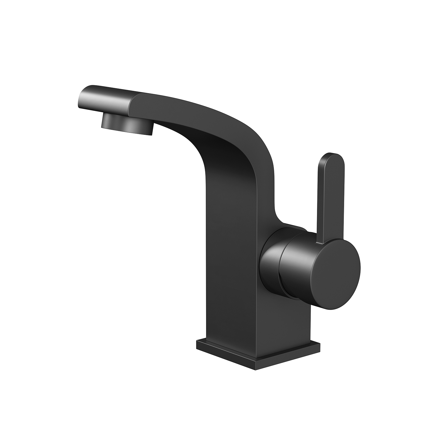 Grifo monomando para baño DAX, cuerpo de latón, acabado negro mate, 3-15/16 x 5-15/16 pulgadas (DAX-8260-BL)