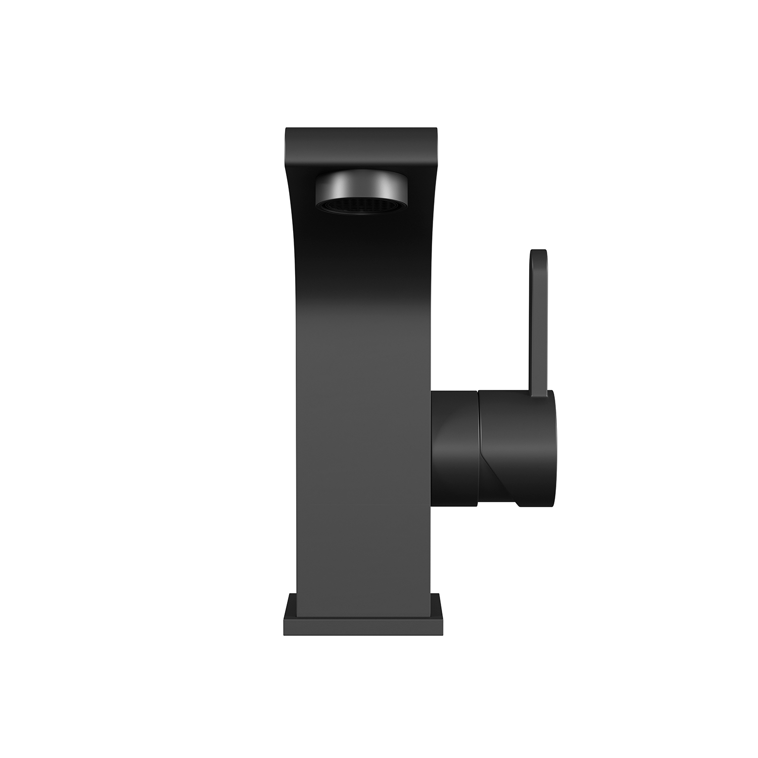 Grifo monomando para baño DAX, cuerpo de latón, acabado negro mate, 3-15/16 x 5-15/16 pulgadas (DAX-8260-BL)