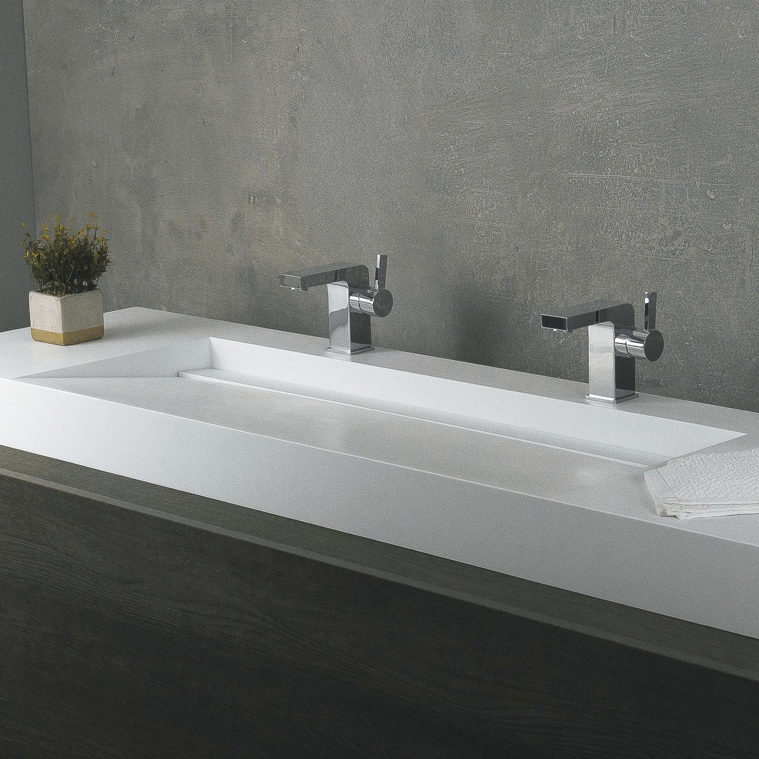 This is a Solid Surface rectangle top mount bathroom sink. It is white matte finish. Order now at www.daxib.com