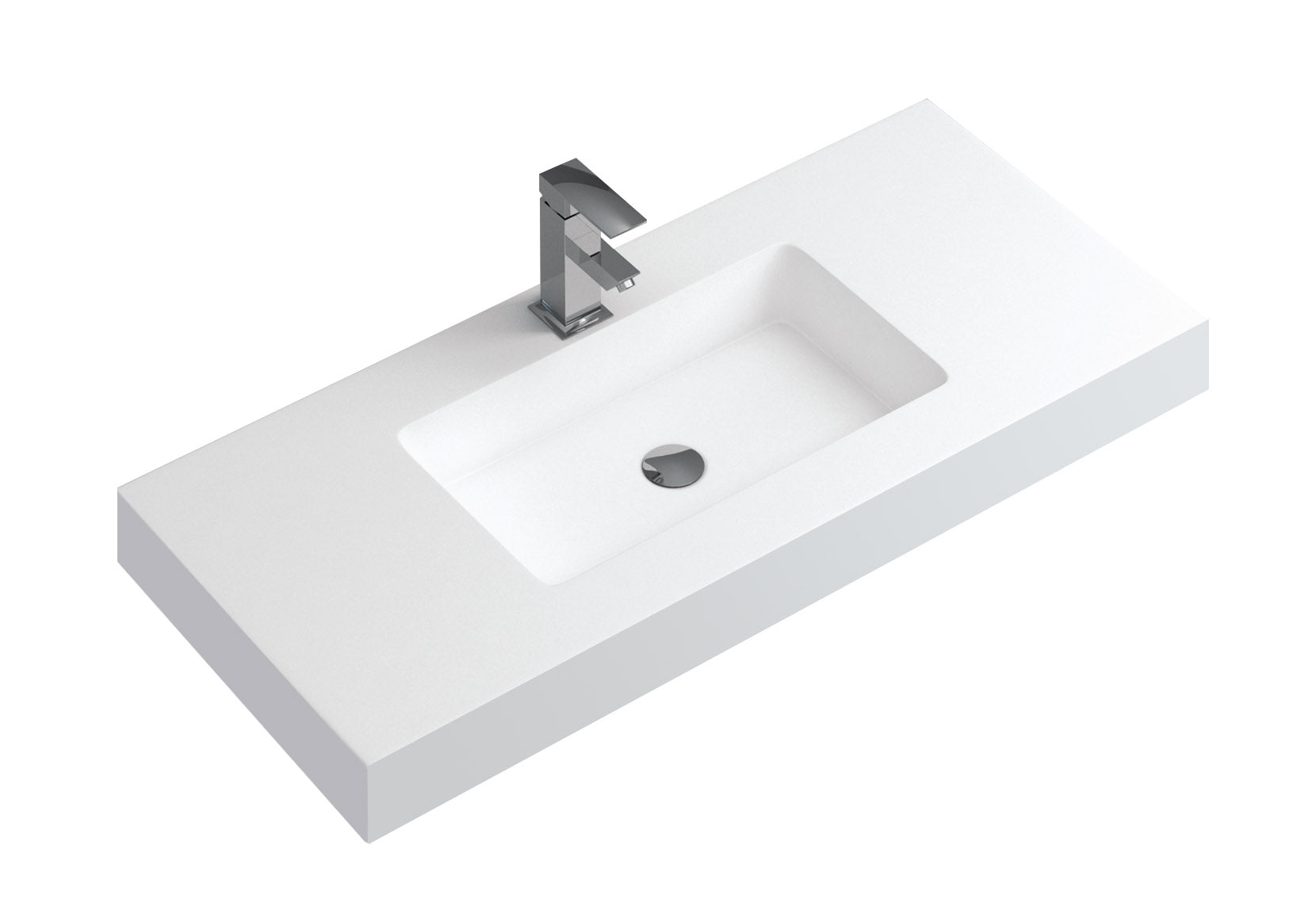 Tocador individual DAX de 40" con lavabo mate integrado (DAX-BAY401AMB)