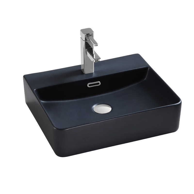 DAX Ceramic Rectangle Bathroom Vessel Basin. Finish: White Matt, Glossy White, Matt Black - (20" x 16.5")(DAX-CL1275)