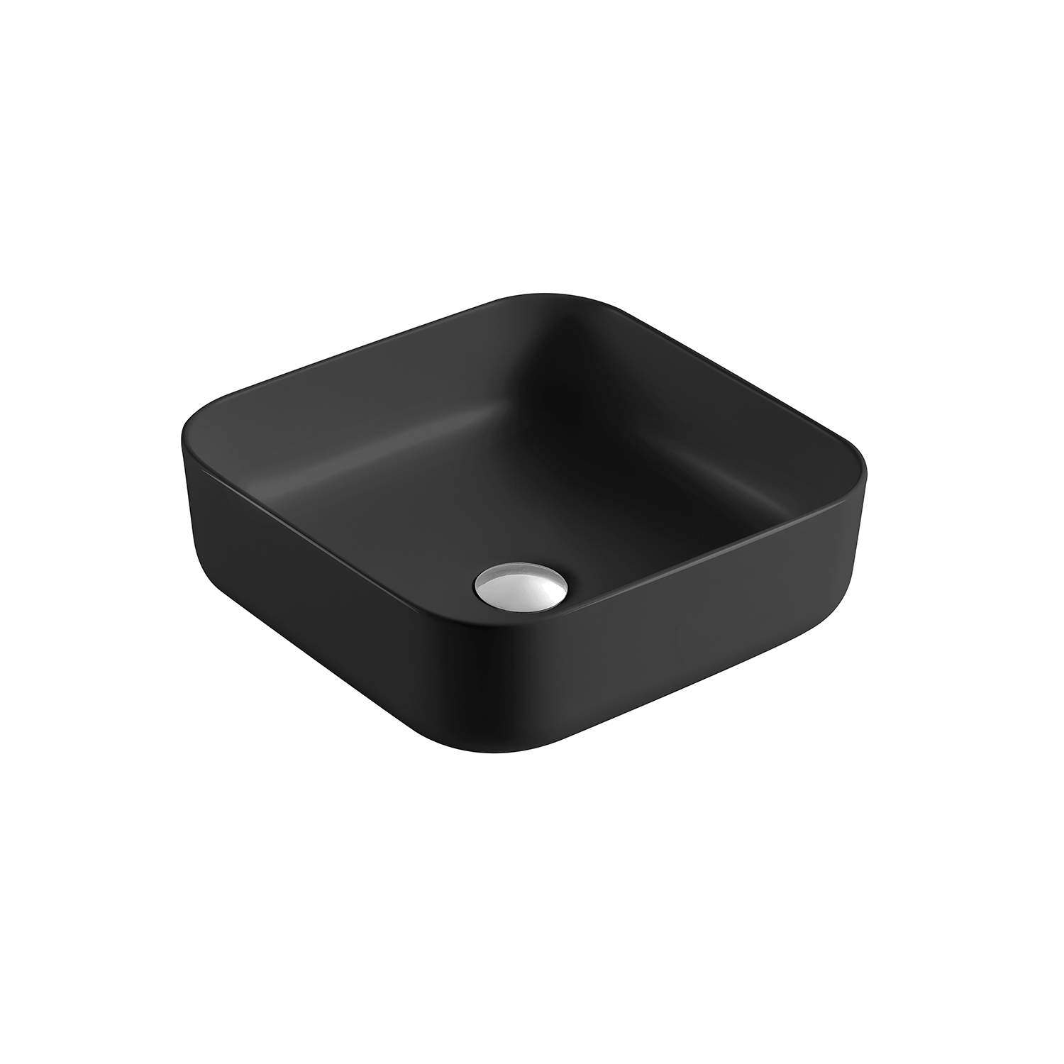 DAX Ceramic Square Bathroom Vessel Basin White Glossy - (15" x 15") (DAX-CL1282-WG)