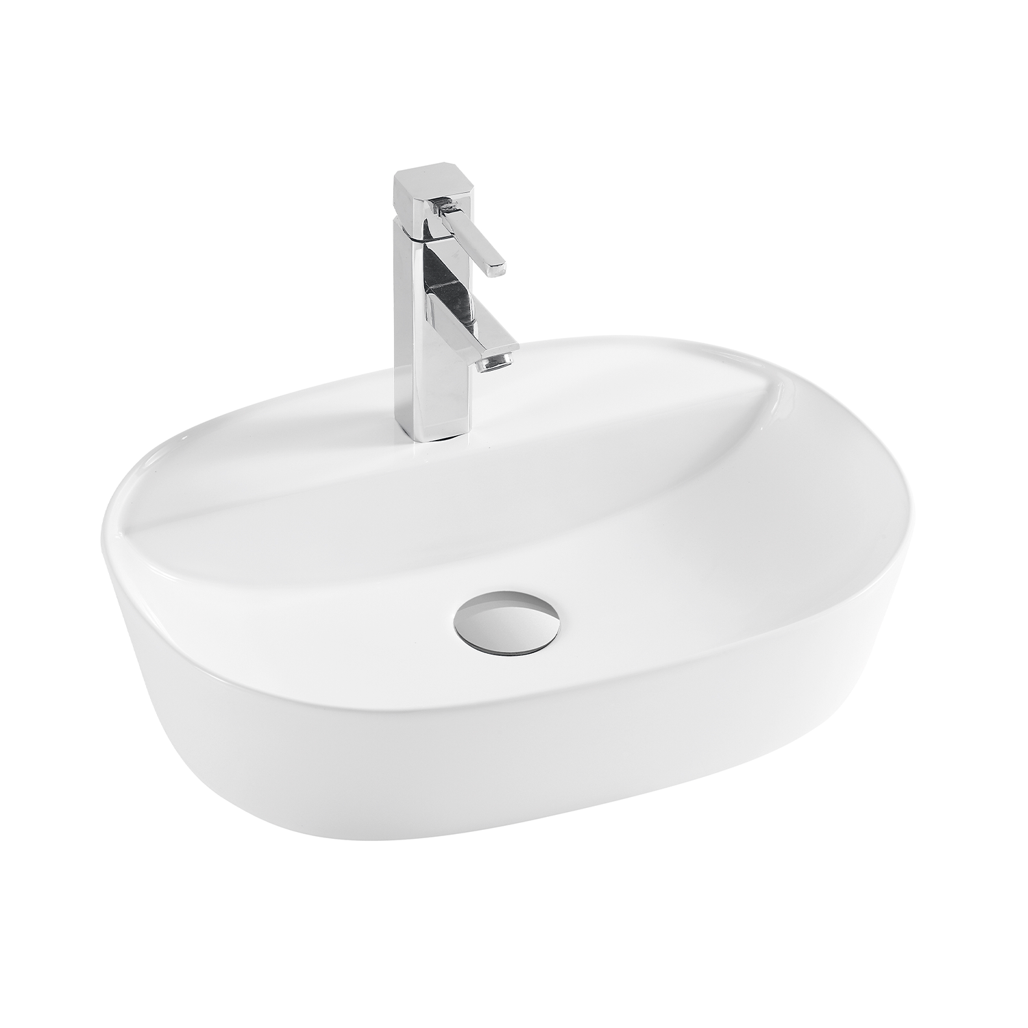 Lavabo ovalado de cerámica para baño DAX - (20" x 15") (DAX-CL1291)