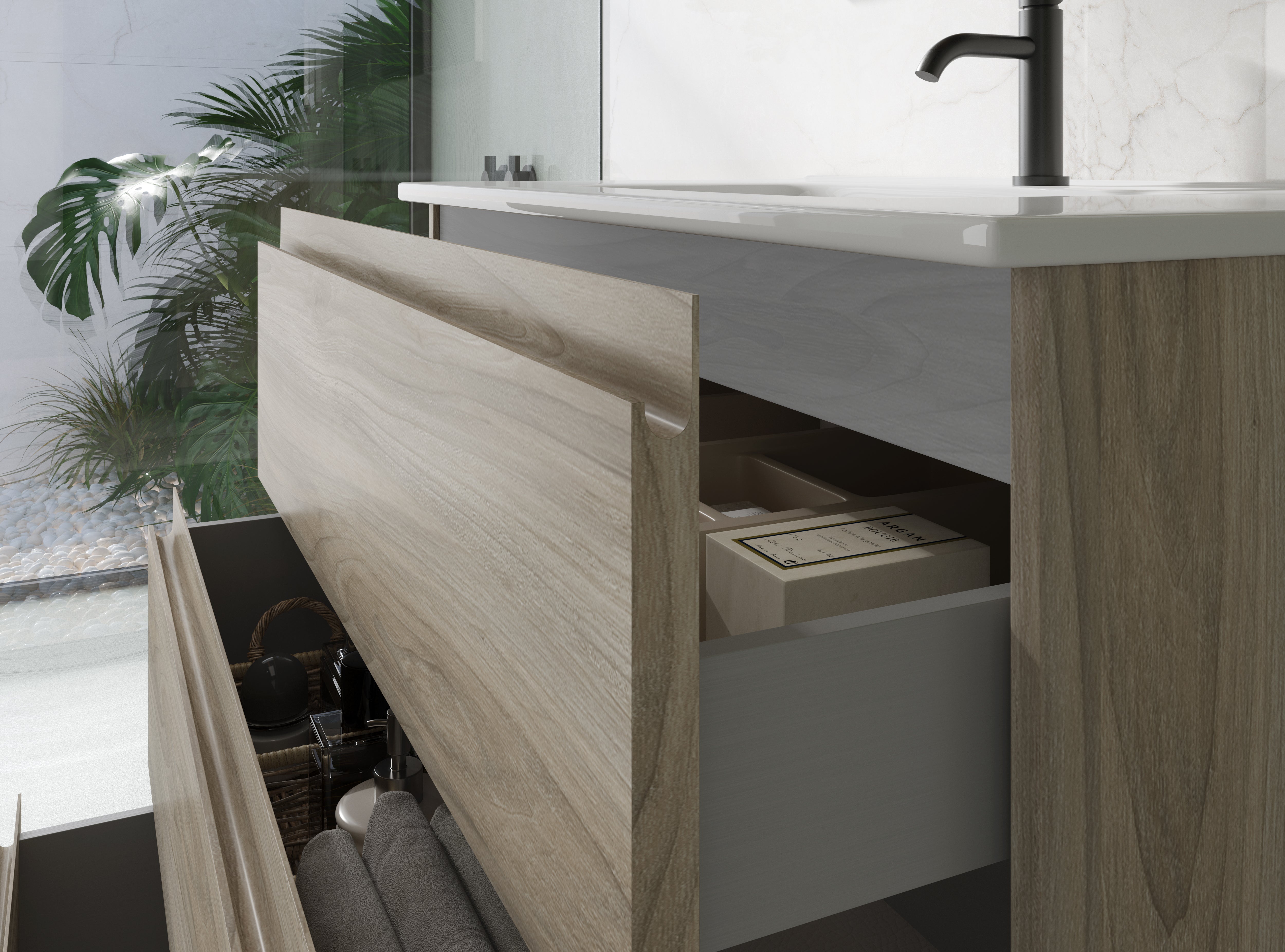 This vanity has three spacious drawers and ample room for all your essentials. Order now at www.daxin.com.